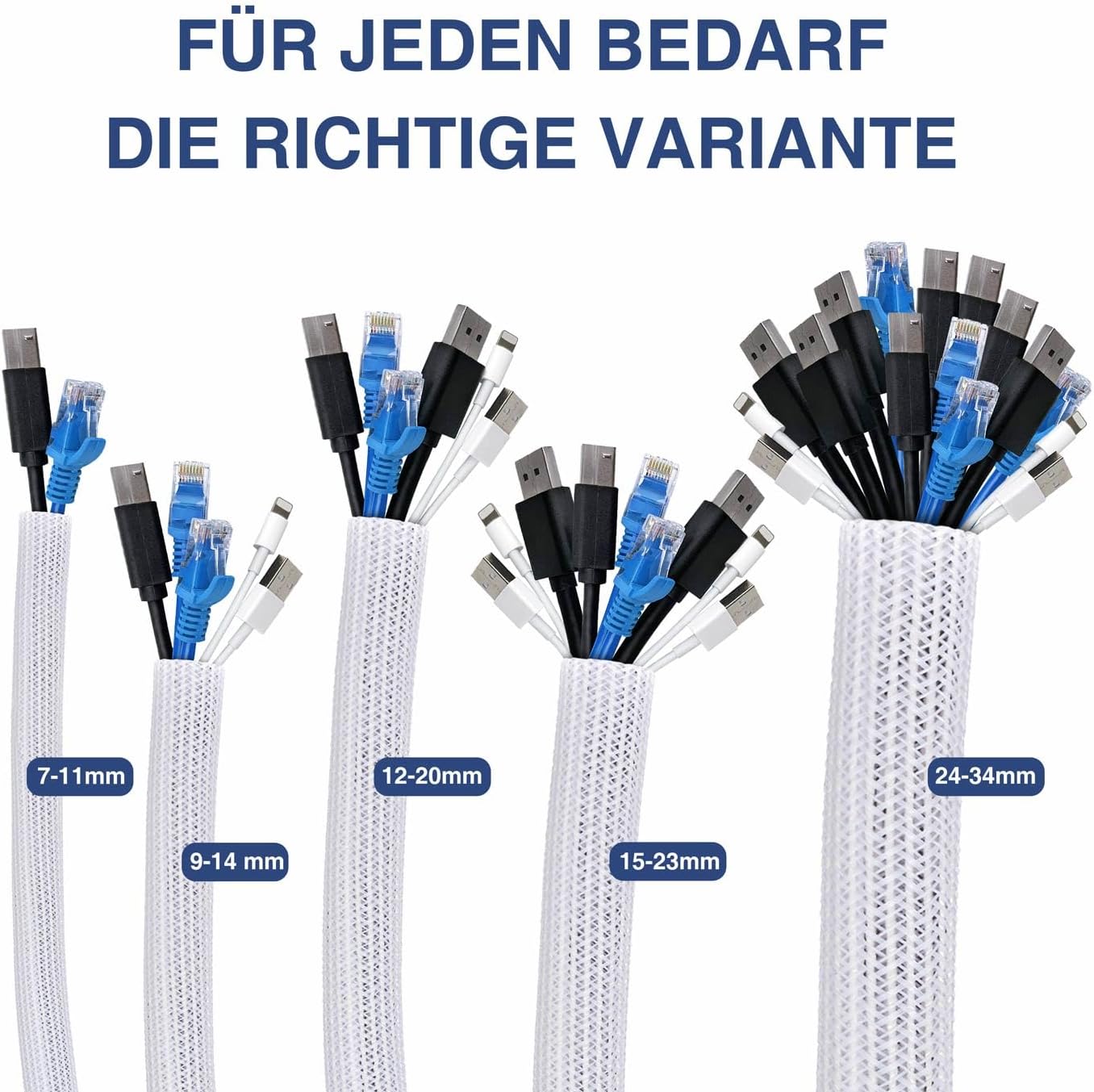 Thumbnail 1 de Palazen 3m Kabelschlauch Selbstschließend 3m 🔌