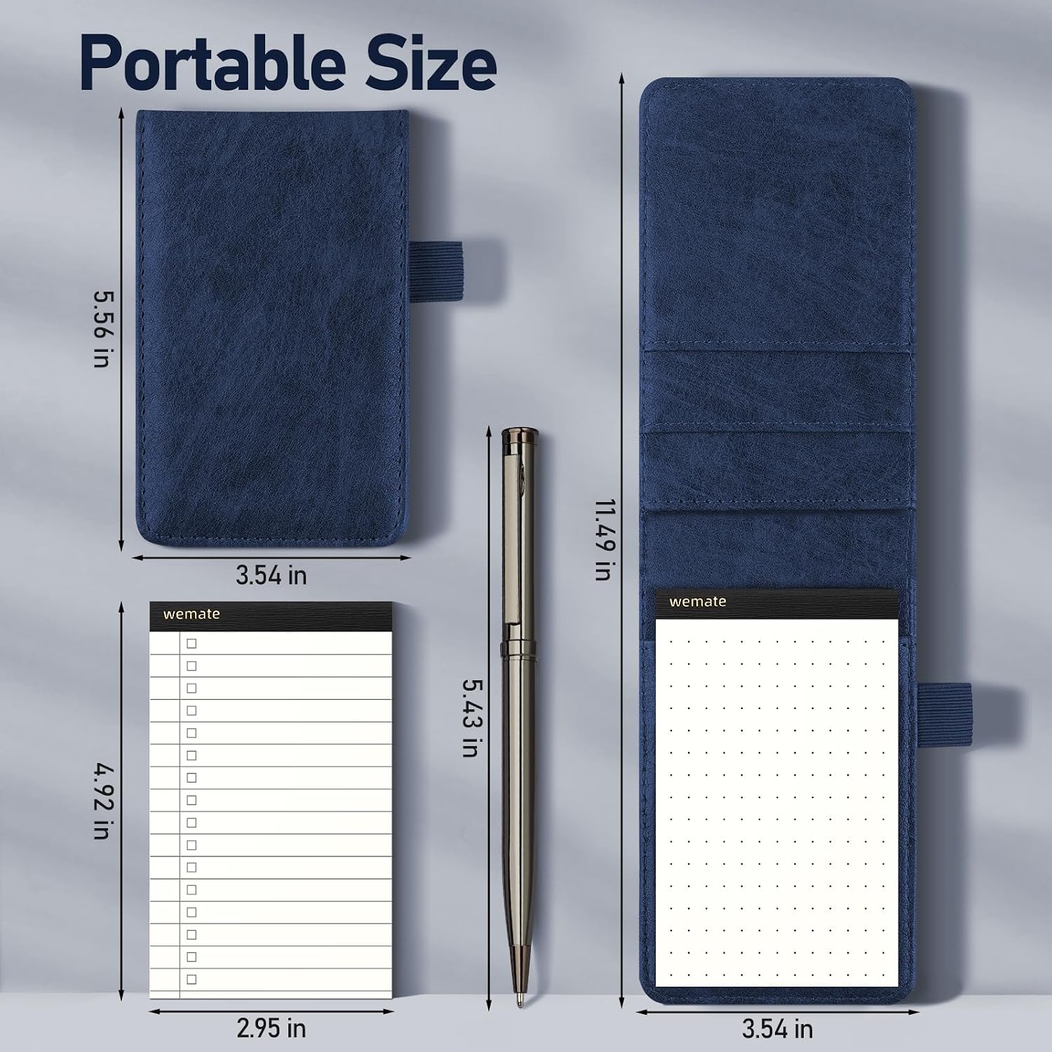 Thumbnail 6 de WEMATE Pocket Notepad Holder Set, 3 x 5 Inch