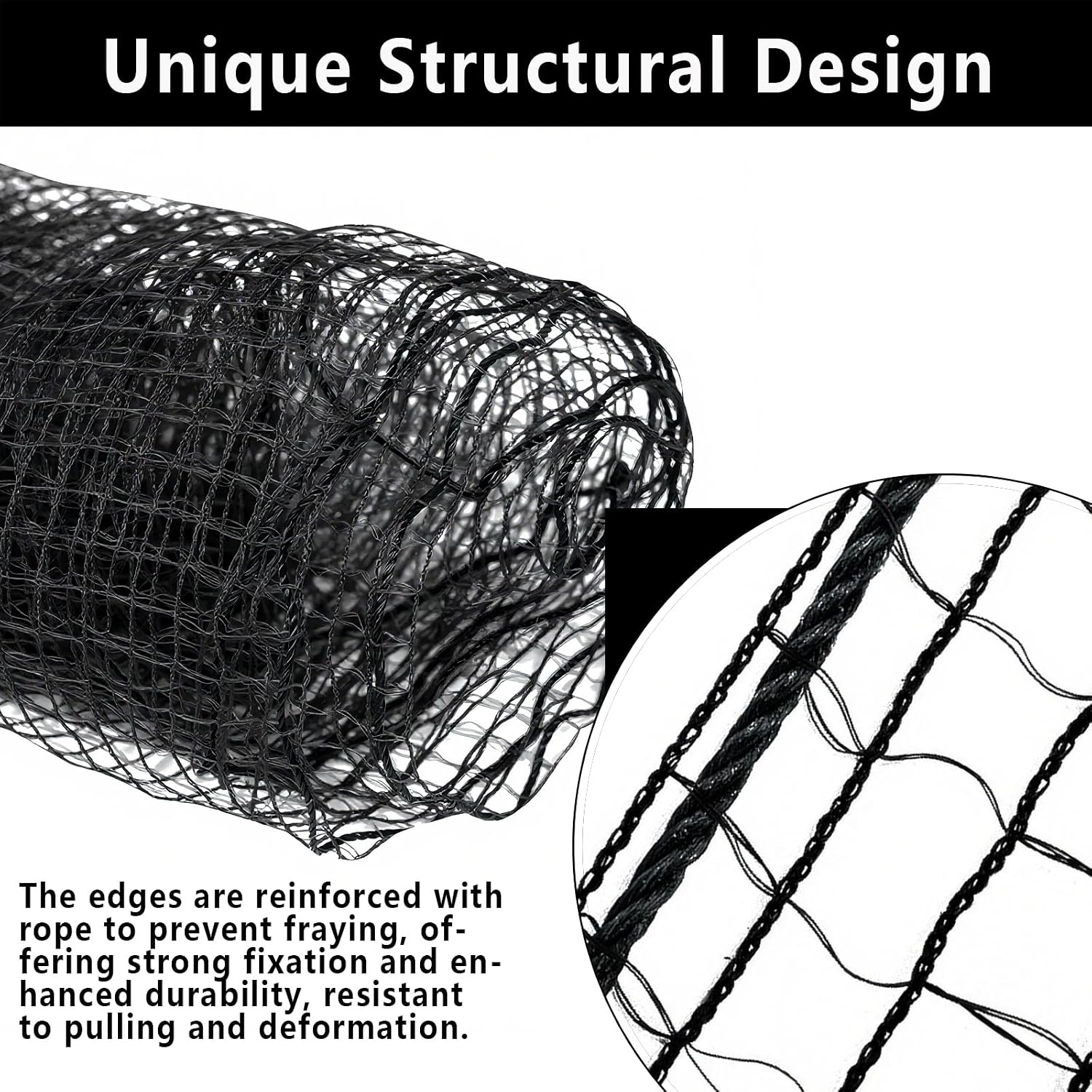 Detalle de POYEE PJBFG-NET-B-5-100 Deer Fence Netting, 5 x 100 ft HDPE Mesh