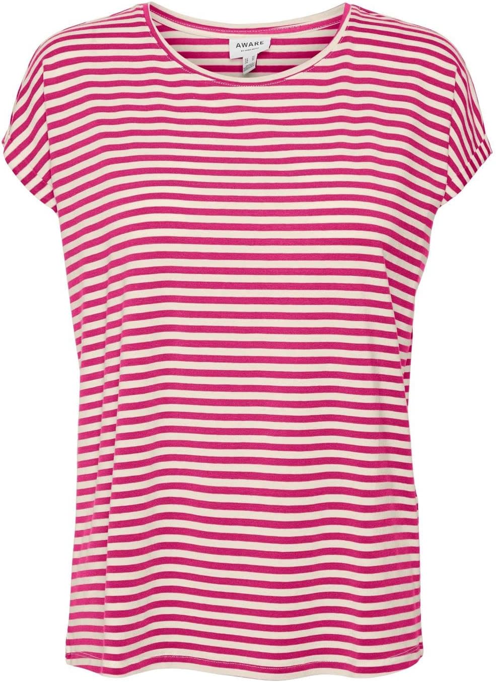 Thumbnail 5 de VERO MODA Damen Vmava Plain Ss Top Stripe T-Shirt