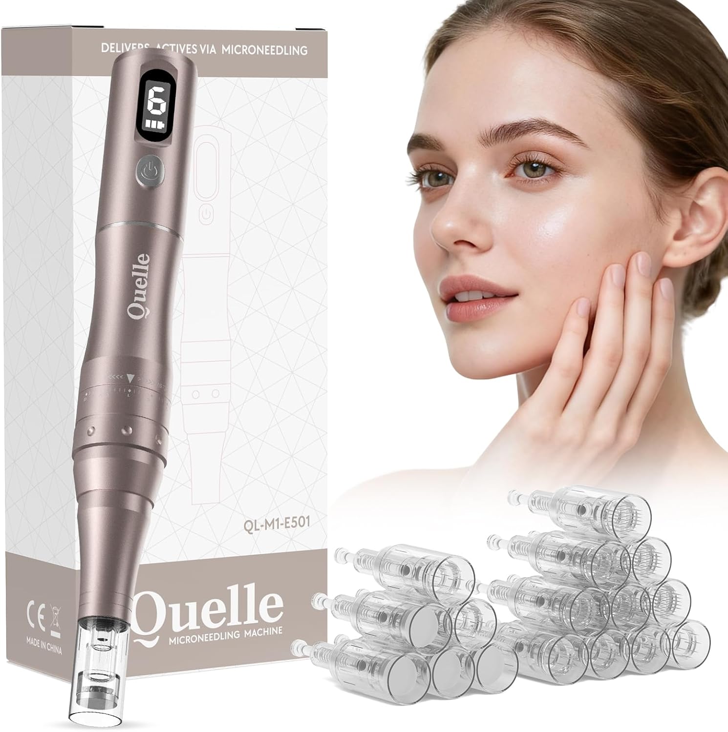 QUELLE Dermapen Microneedling Pro avec écran LED