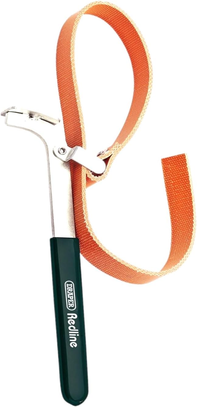 Detalle de Draper Redline 68813 oljefilterremnyckel, 100 mm med förstärkt gummirem