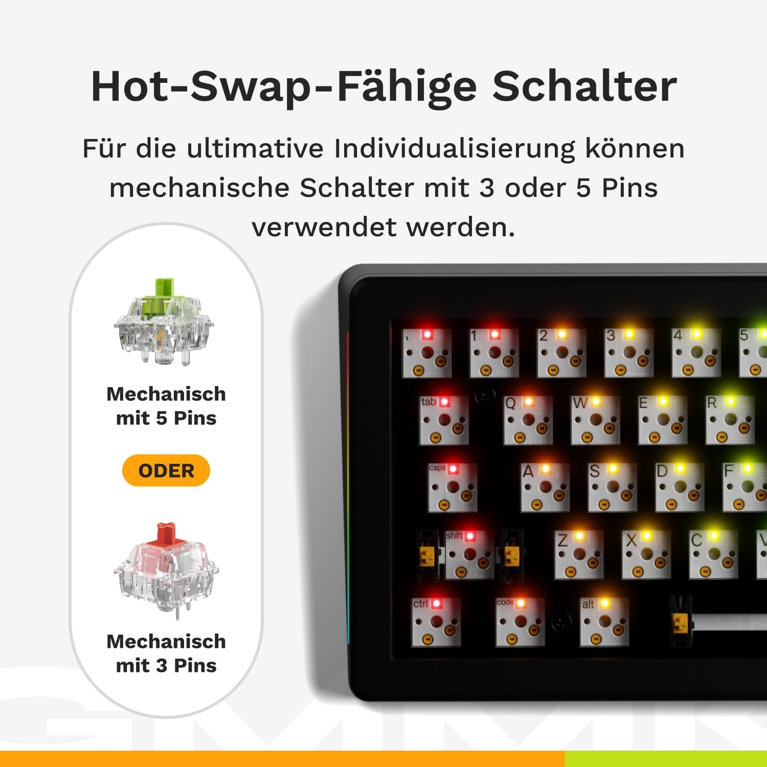 Thumbnail 1 de GLORIOUS Gaming GMMK 3 PRO Barebones – 100% Hot-Swap Tastaturset mit Vollaluminiumgehäuse (ISO/EU)