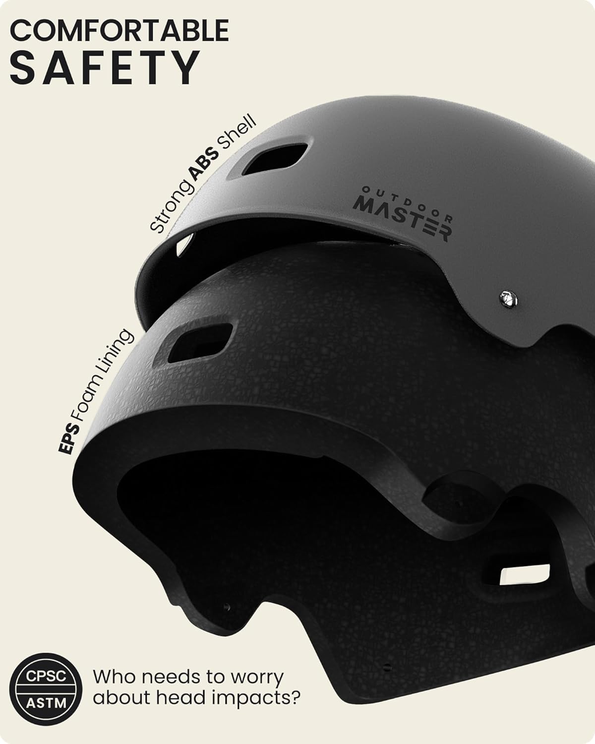 Thumbnail 1 de OutdoorMaster Multi-Sport Skateboard Cycling Helmet with Two Removable Liners (Kids, Youth & Adults)