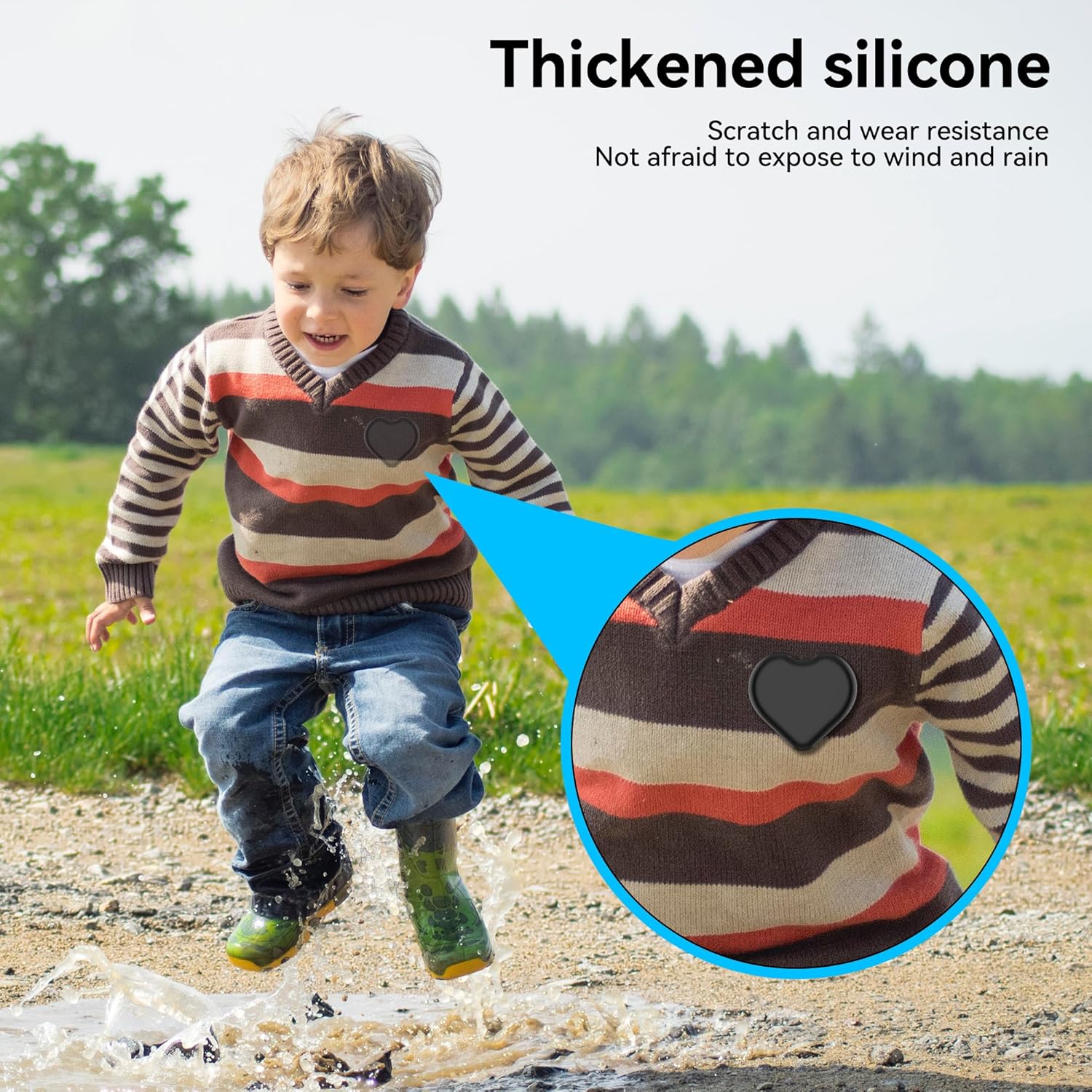 Thumbnail 6 de DDJ for AirTag Holder for Kids (2 Pack) – Hidden Silicone Case with Invisible Pin