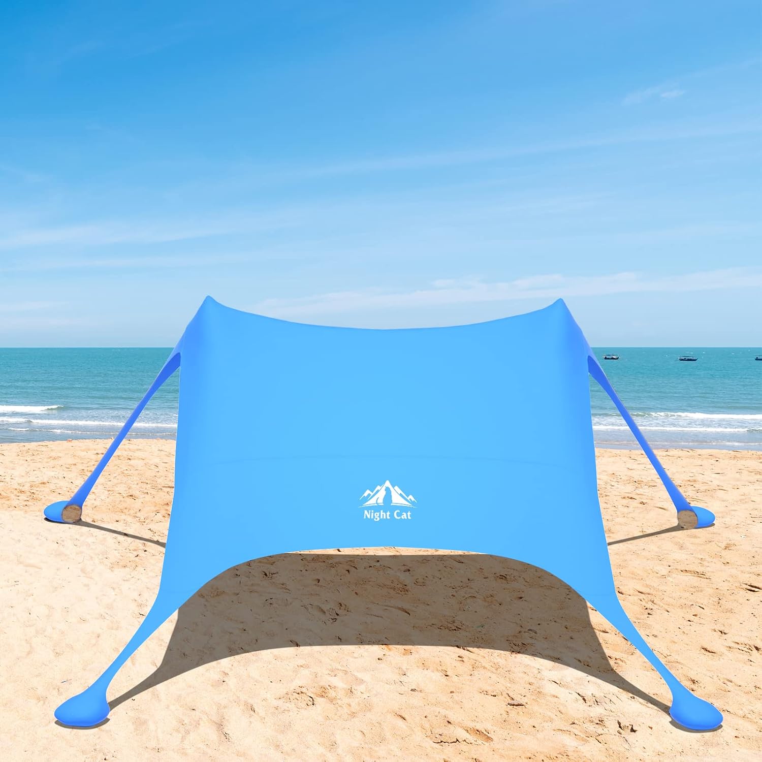 Thumbnail 5 de Night Cat Tenda da Spiaggia Baldacchino Parasole UPF 50+ con pali in alluminio