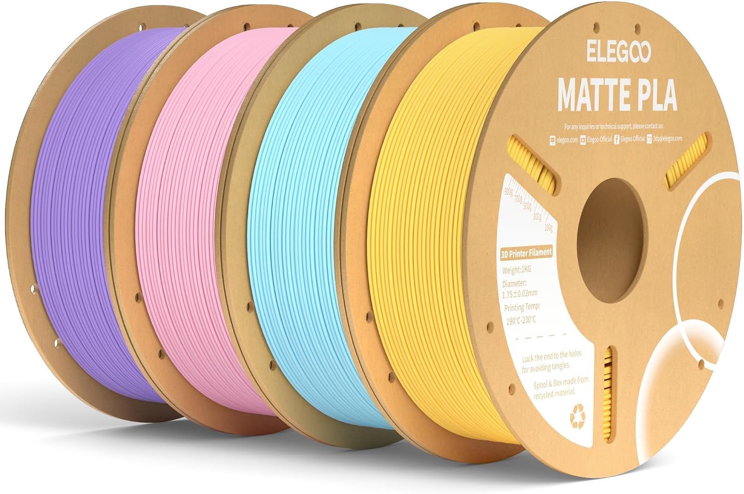 Detalle de ELEGOO Matte PLA 3D Printer Filament 4 kg