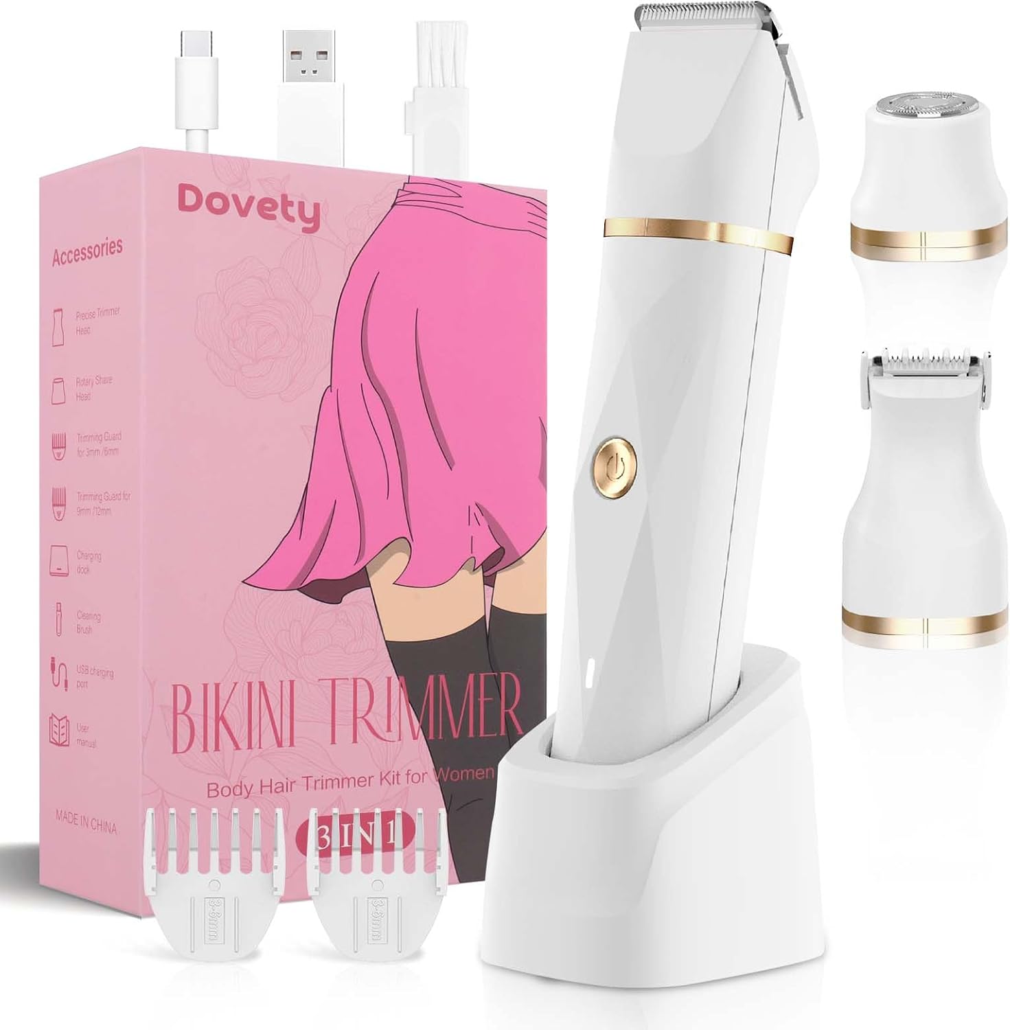 Detalle de MIFXIN New 3‑in‑1 Women’s Electric Shaver 3‑in‑1 🪒