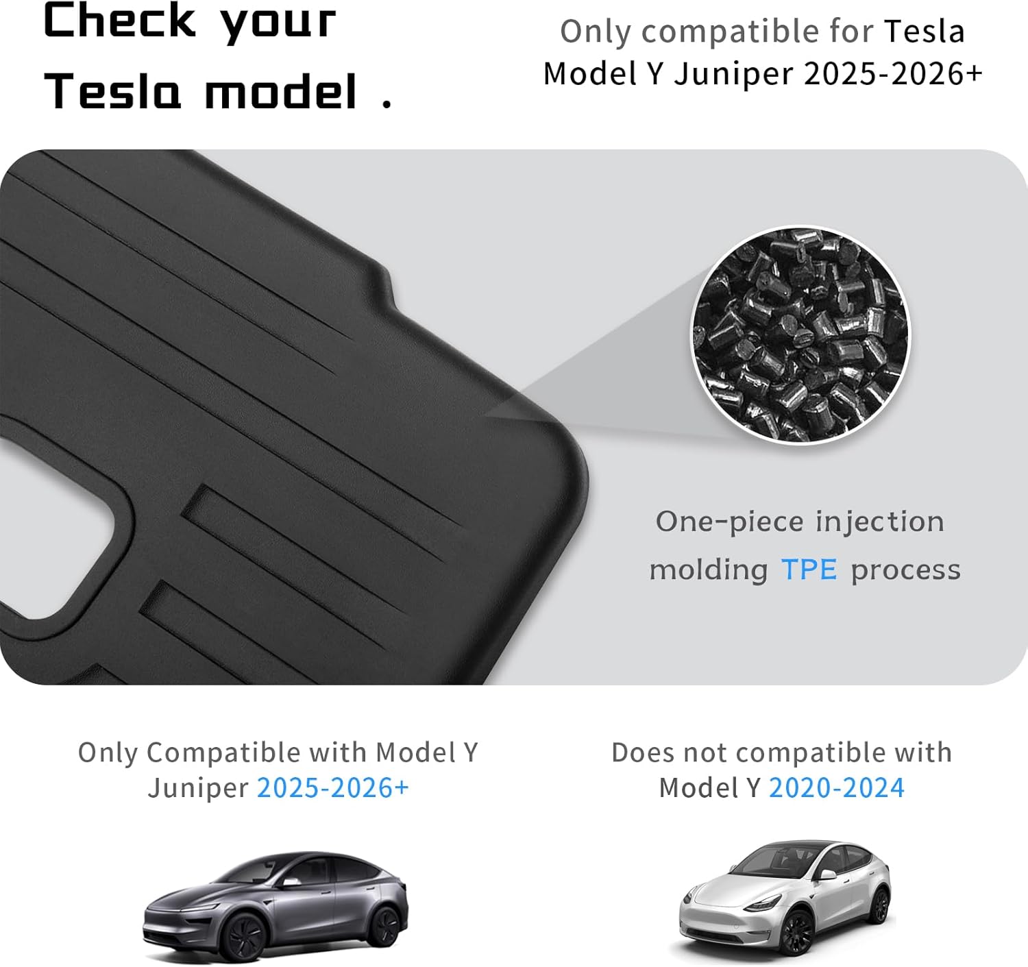 Detalle de CYBERBEANS pour Tesla Model Y Juniper—couverture de dossier arrière TPE pour 2025-2026