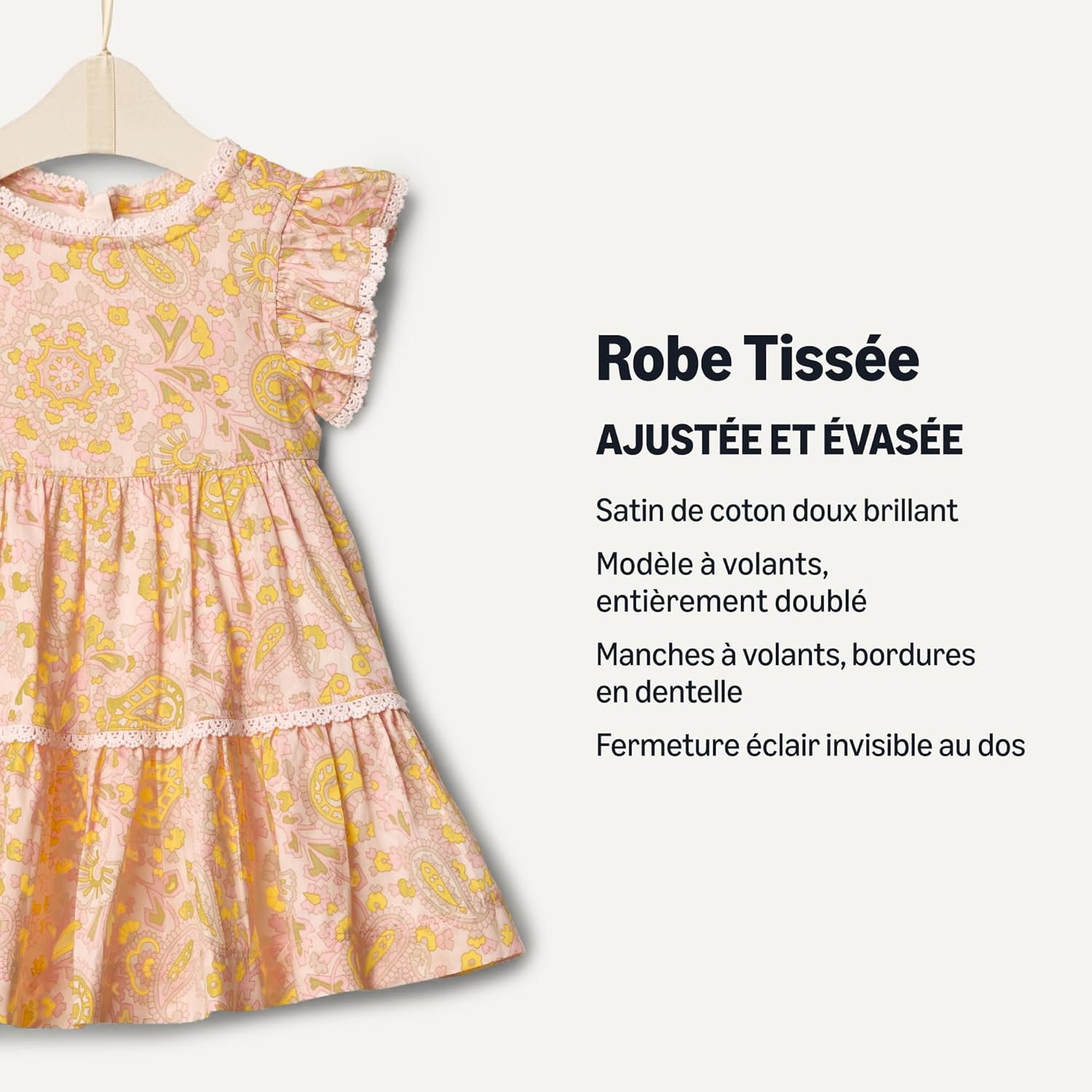 Thumbnail 2 de Robe Décontractée et Évasée en Satin de Coton – Amazon Essentials x Sofia Grainge (Bébé et Fille)