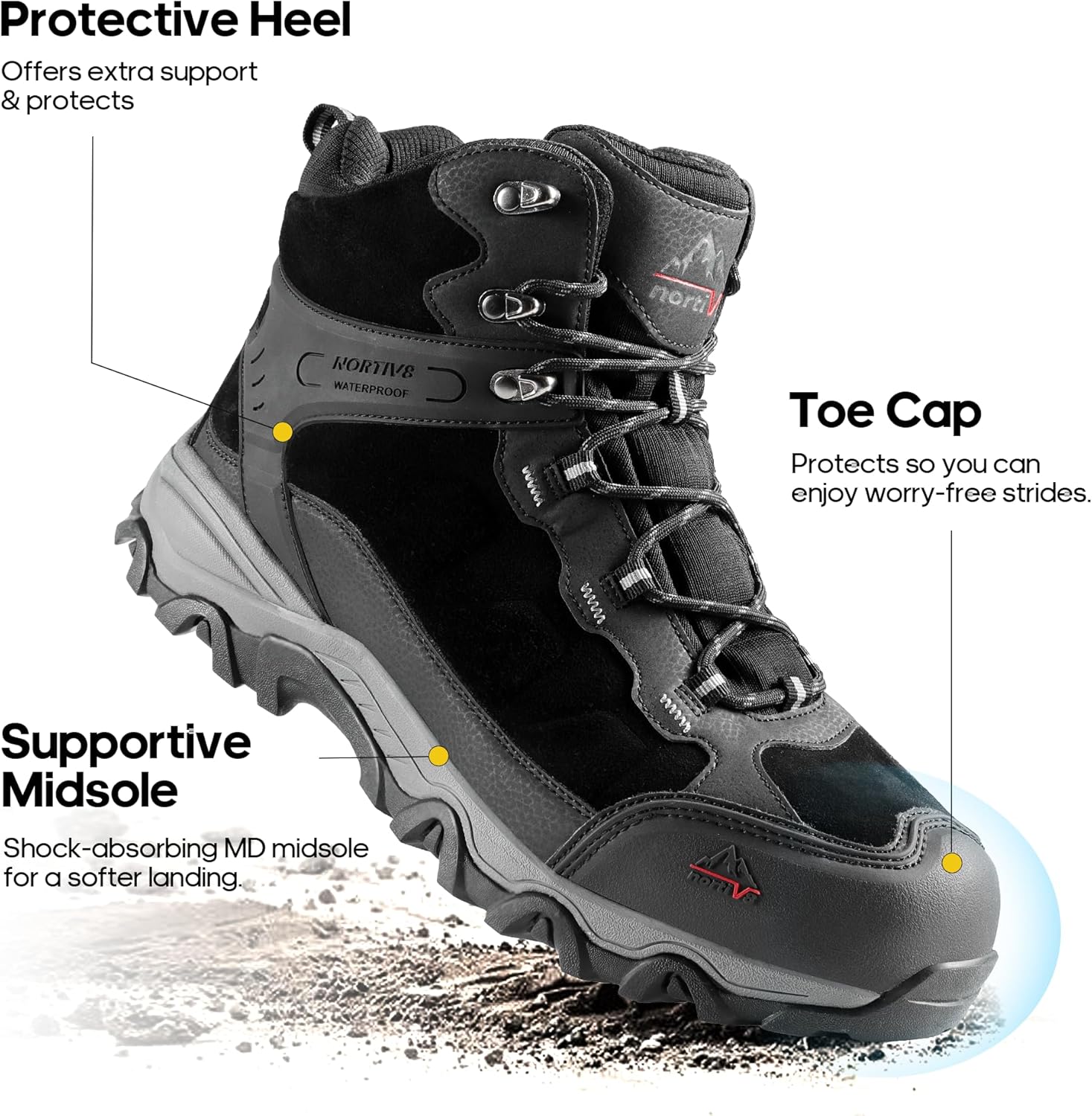 Thumbnail 5 de NORTIV 8 Men's Waterproof Hiking Boots — Paladin Edition