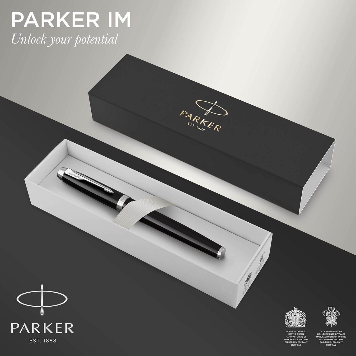 Thumbnail 1 de Parker IM Pluma Estilográfica Negra con Plumín Mediano ✒