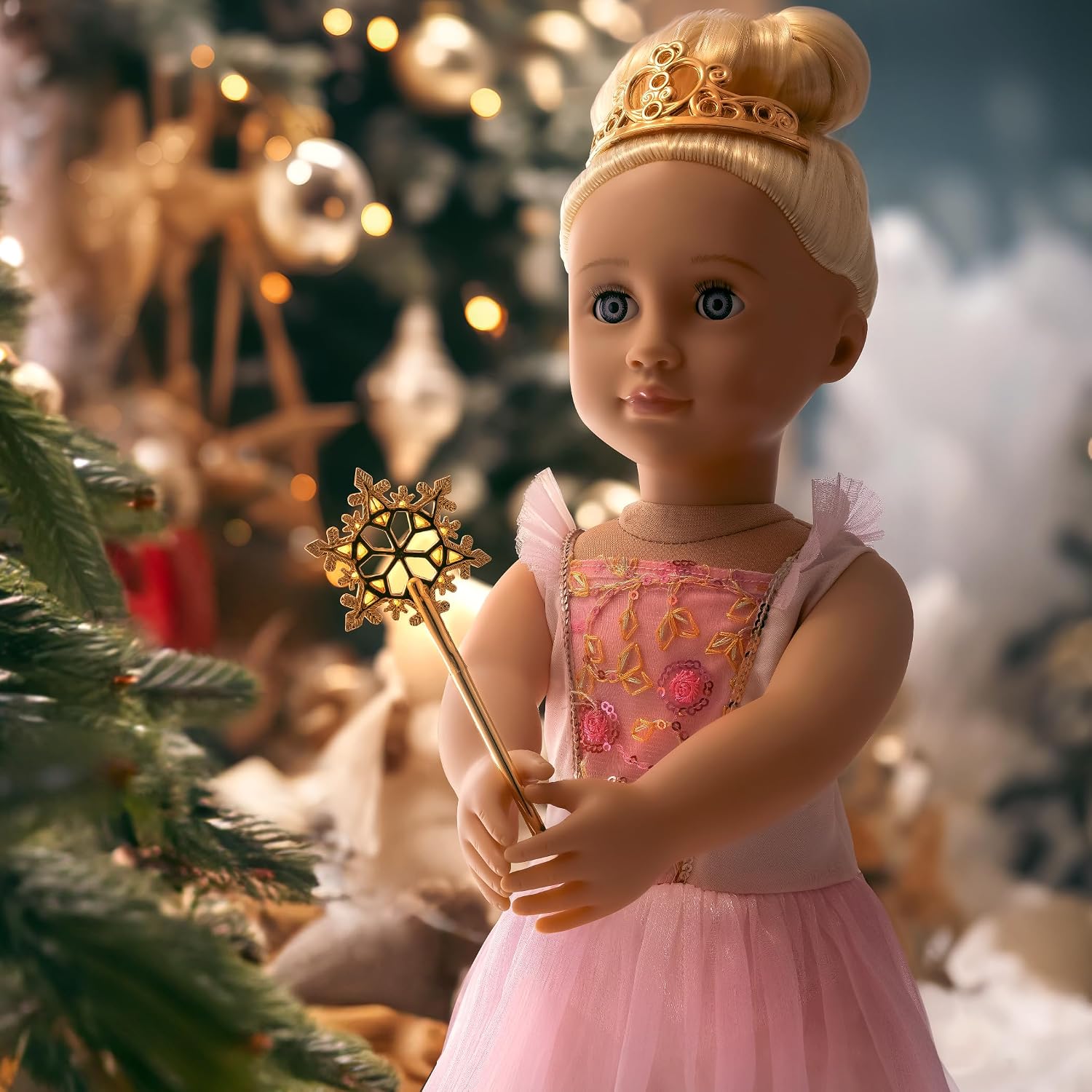 Thumbnail 1 de Our Generation - Lalia, Poupée Sugar Plum Fairy 46 cm – Yeux bleus et longs cheveux blonds, robe de ballet rose