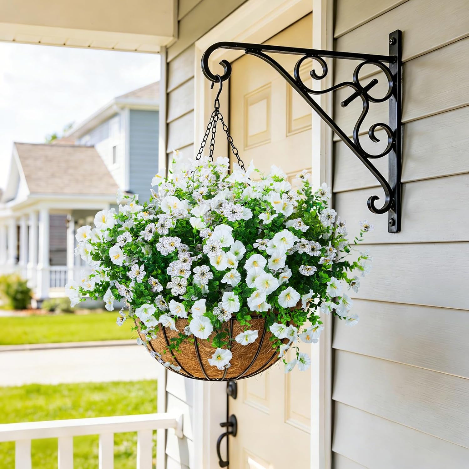 Thumbnail 4 de Hrobek Faux Silk Daisy & Petunia Flowers Set for Outdoor & Indoor Decor (12 Bunches, White)