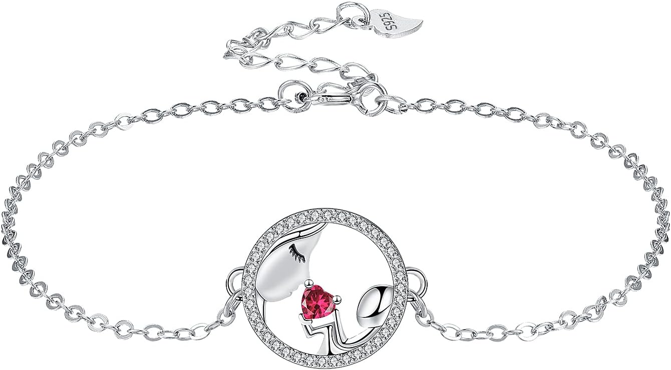 Thumbnail 6 de Bracelet pendentif cœur en argent sterling 925 Yinsen, réglable (17 + 4 cm)
