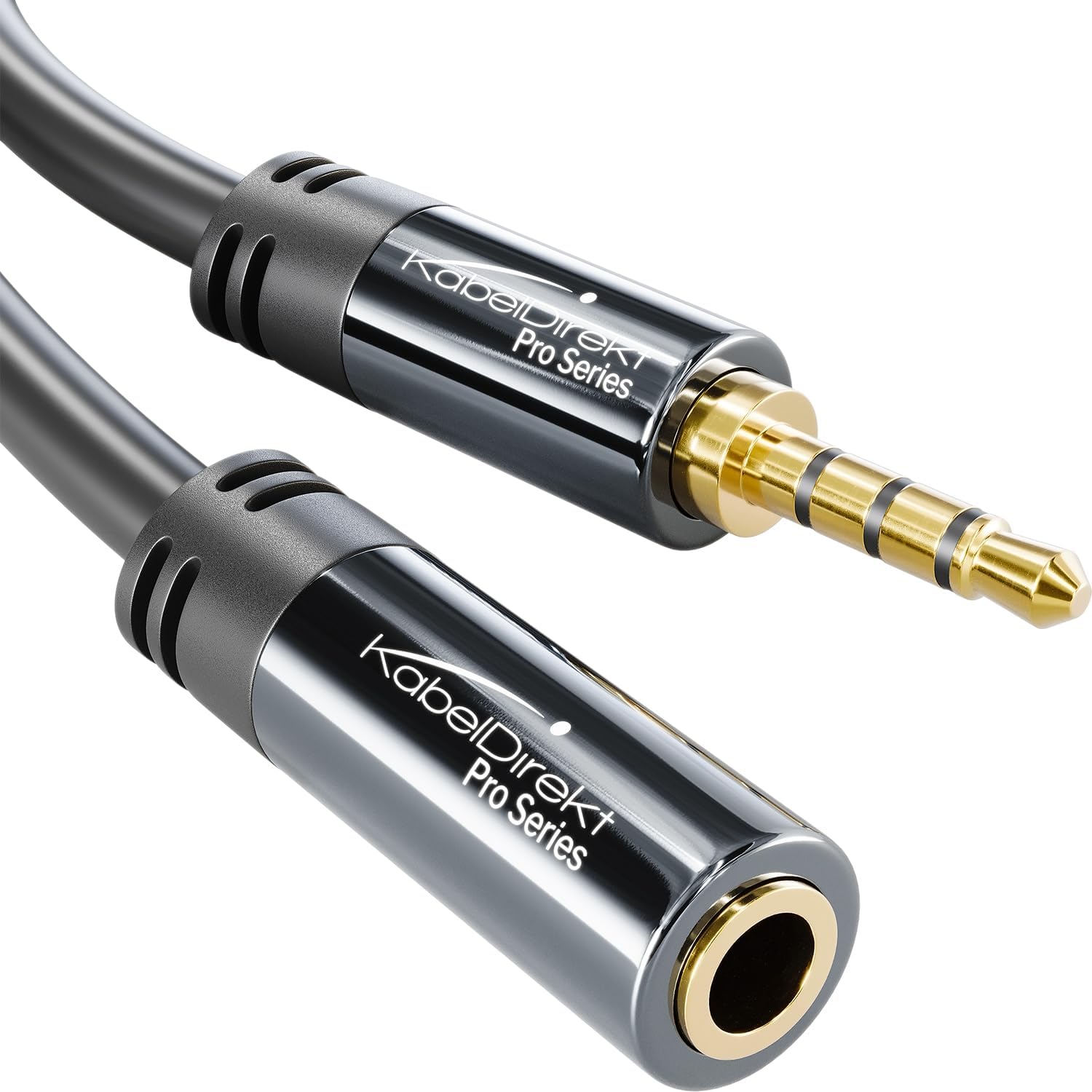 Detalle de KabelDirekt – Cavo di Prolunga Jack 3,5 mm 7,5 m (4 poli) per headset, placcatura oro