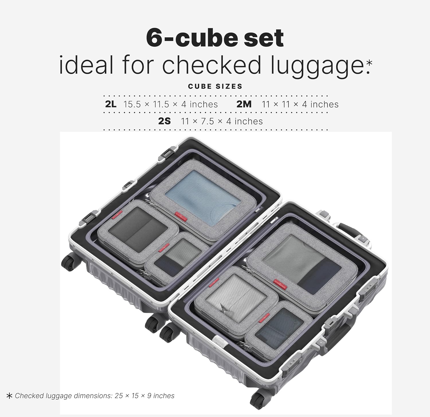 Detalle 2 de LeanTravel Premium Compression Packing Cubes 6-Pack