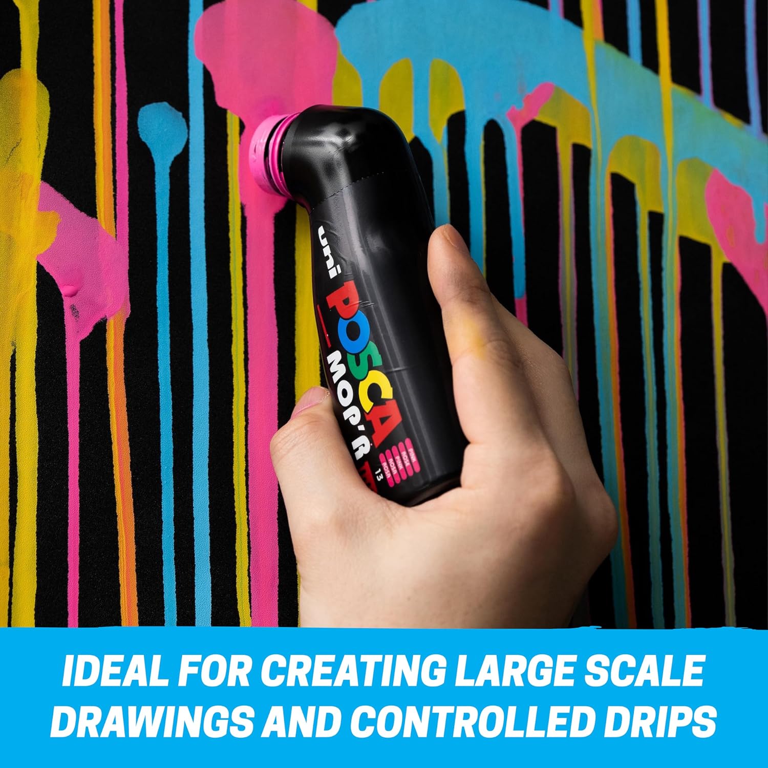 Thumbnail 3 de uni® POSCA MOP'R PCM-22 水性ペイントマーカー 丸型チップ3.0～19.0mm・8色セット