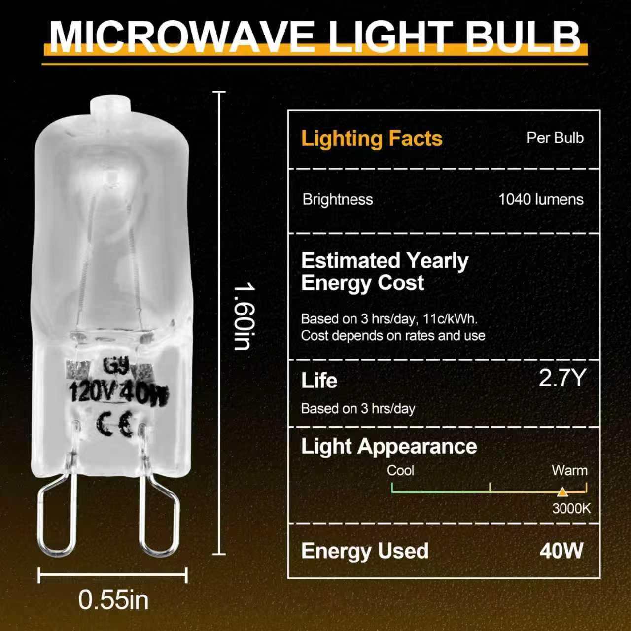 Detalle de G9 Range and Oven Bulb 40W