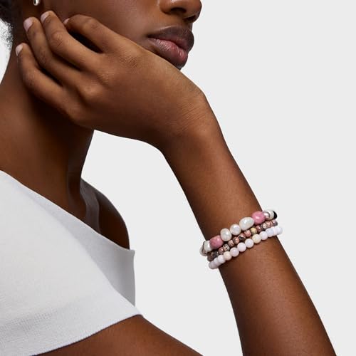 Detalle de TOUS Pulsera Elástica Marrón con Motivo de Oso en Plata de Primera Ley para Mujer – 16,5 cm (Colección Basics)