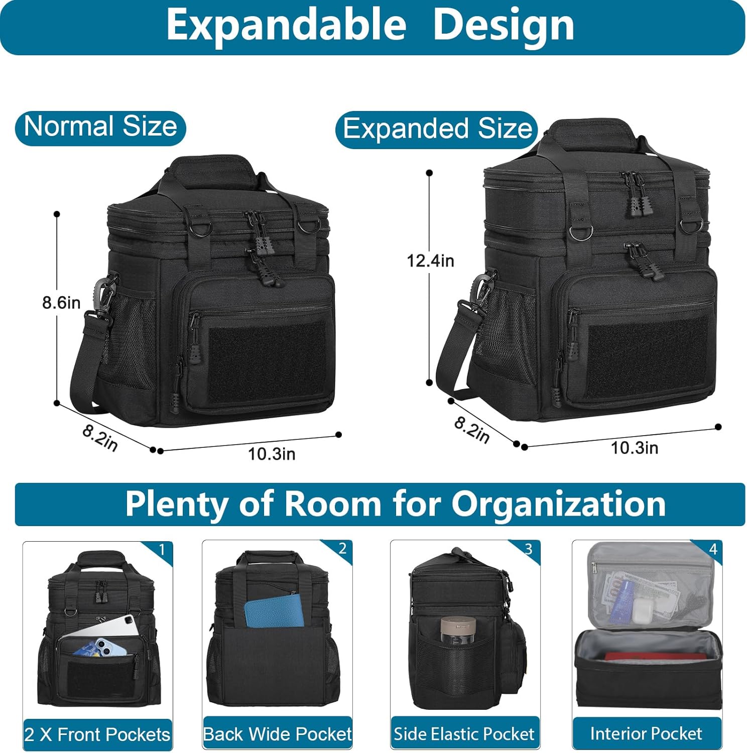 Detalle 2 de GLENKEY Double Deck Insulated Lunch Box