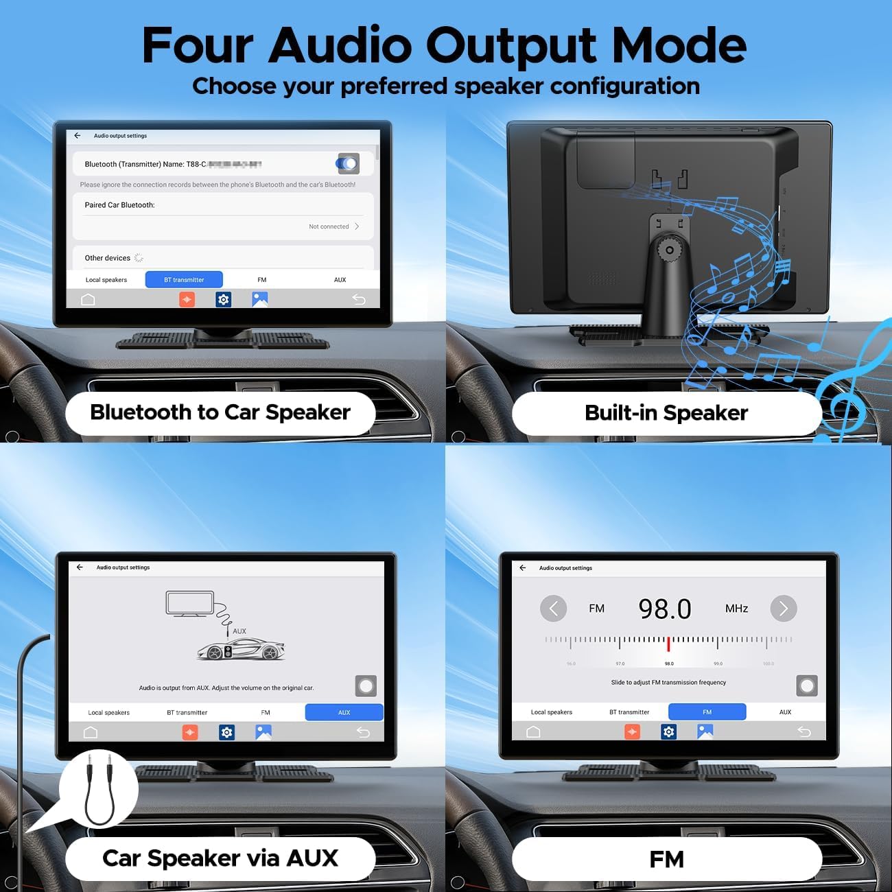 Thumbnail 6 de LAMTTO Carplay Wireless: Schermo-HD da 9" per Auto con CarPlay/Android Auto, Navigazione e Intrattenimento