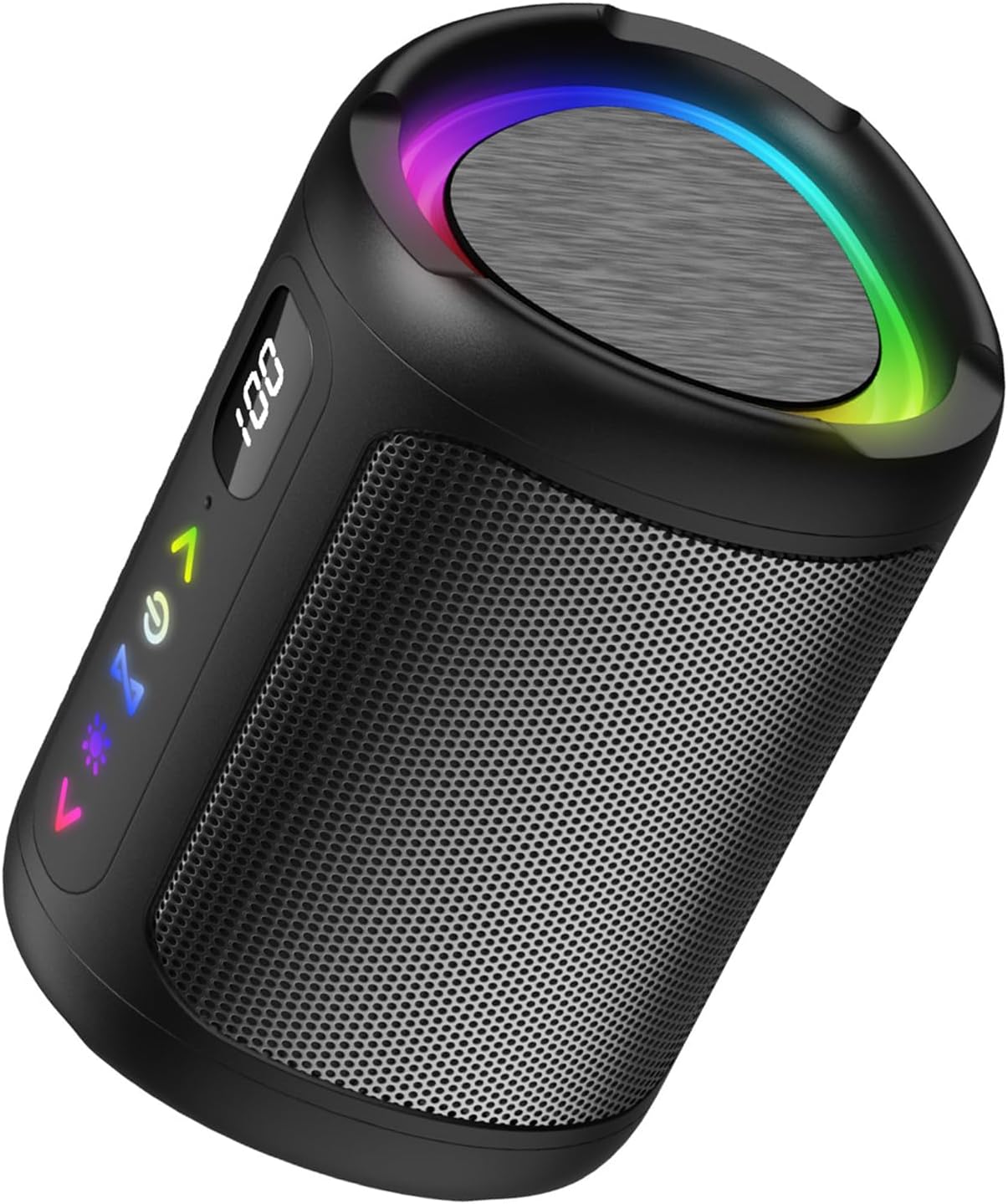 Detalle de aowoka Bluetooth Speaker (Bluetooth 5.4) with LED Light, IPX7 and up to 24H playtime