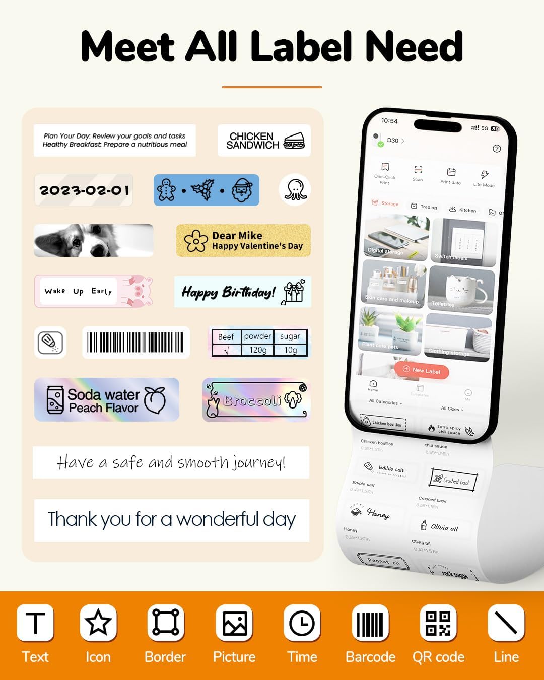 Detalle 2 de Phomemo D30 Bluetooth Label Maker (Green) for pocket-sized label printing