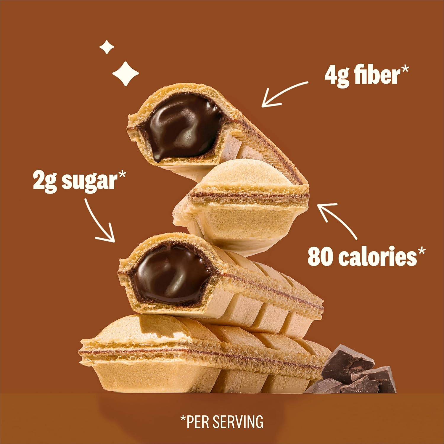 Detalle de Rip Van Dark Chocolate Wafer Sticks, 90 Calories