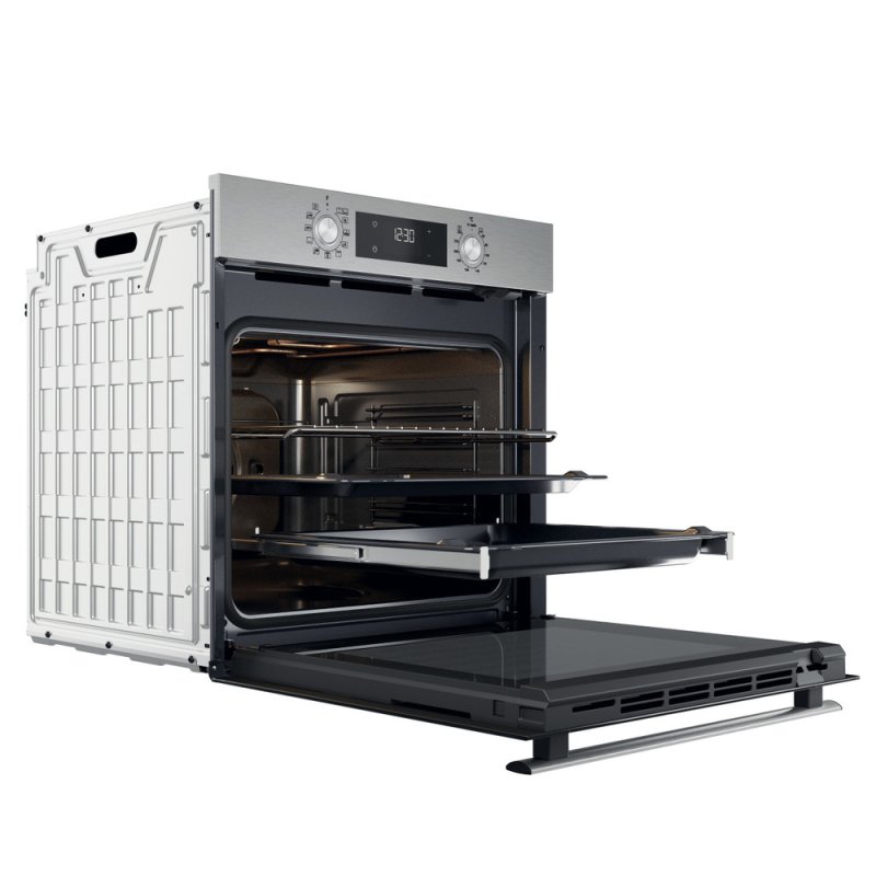 Detalle de Whirlpool OMR58HU1X horno multifunción de encastre 71L A+ acero inoxidable