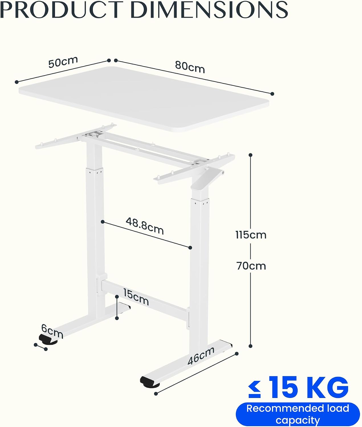Detalle 2 de FLEXISPOT Small Standing Desk 80×50cm