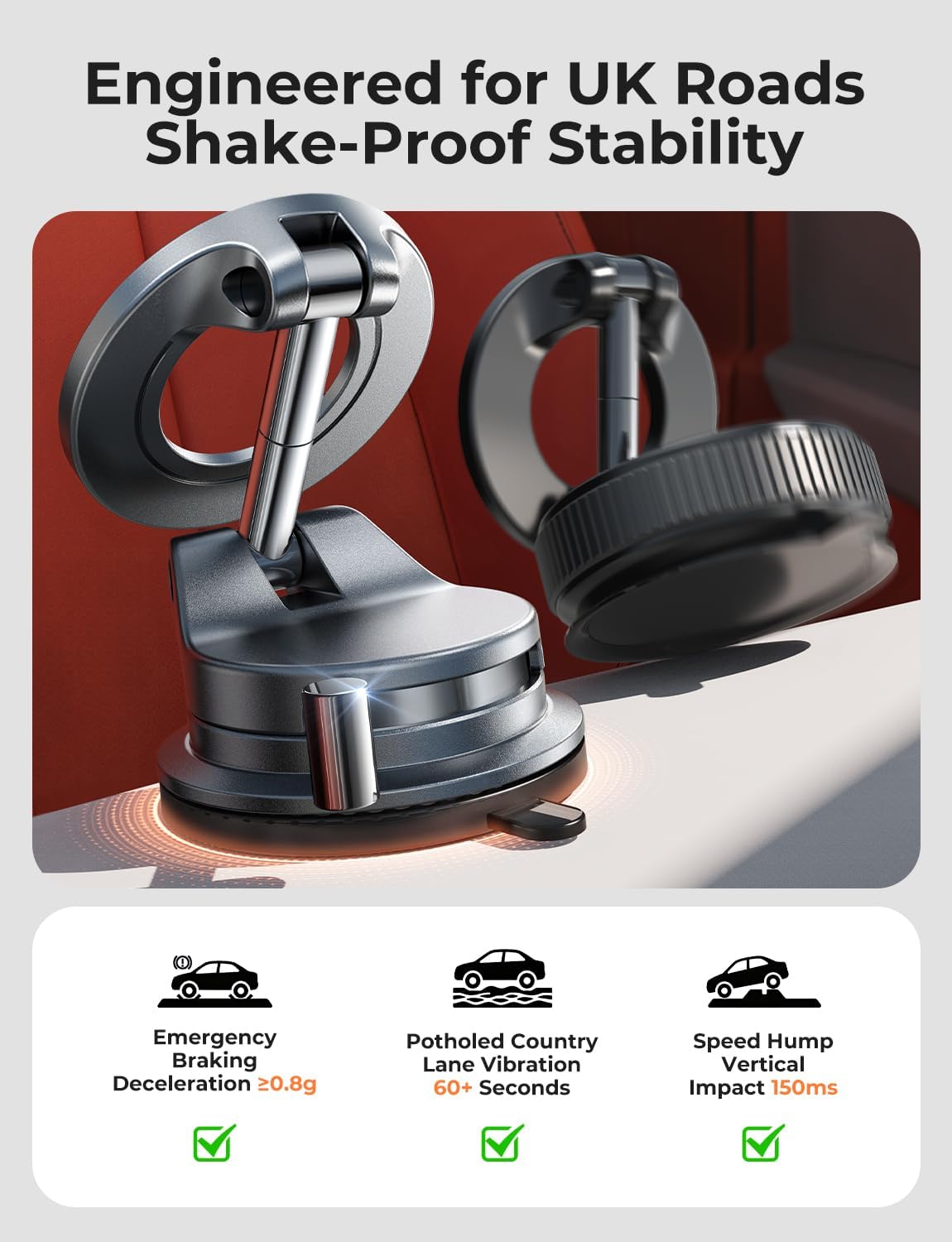 Detalle 2 de LISEN Magsafe Car Mount magnetic phone holder
