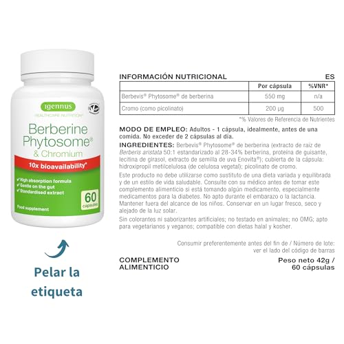 Thumbnail 5 de Igennus Berberina Fitosomada 550 mg