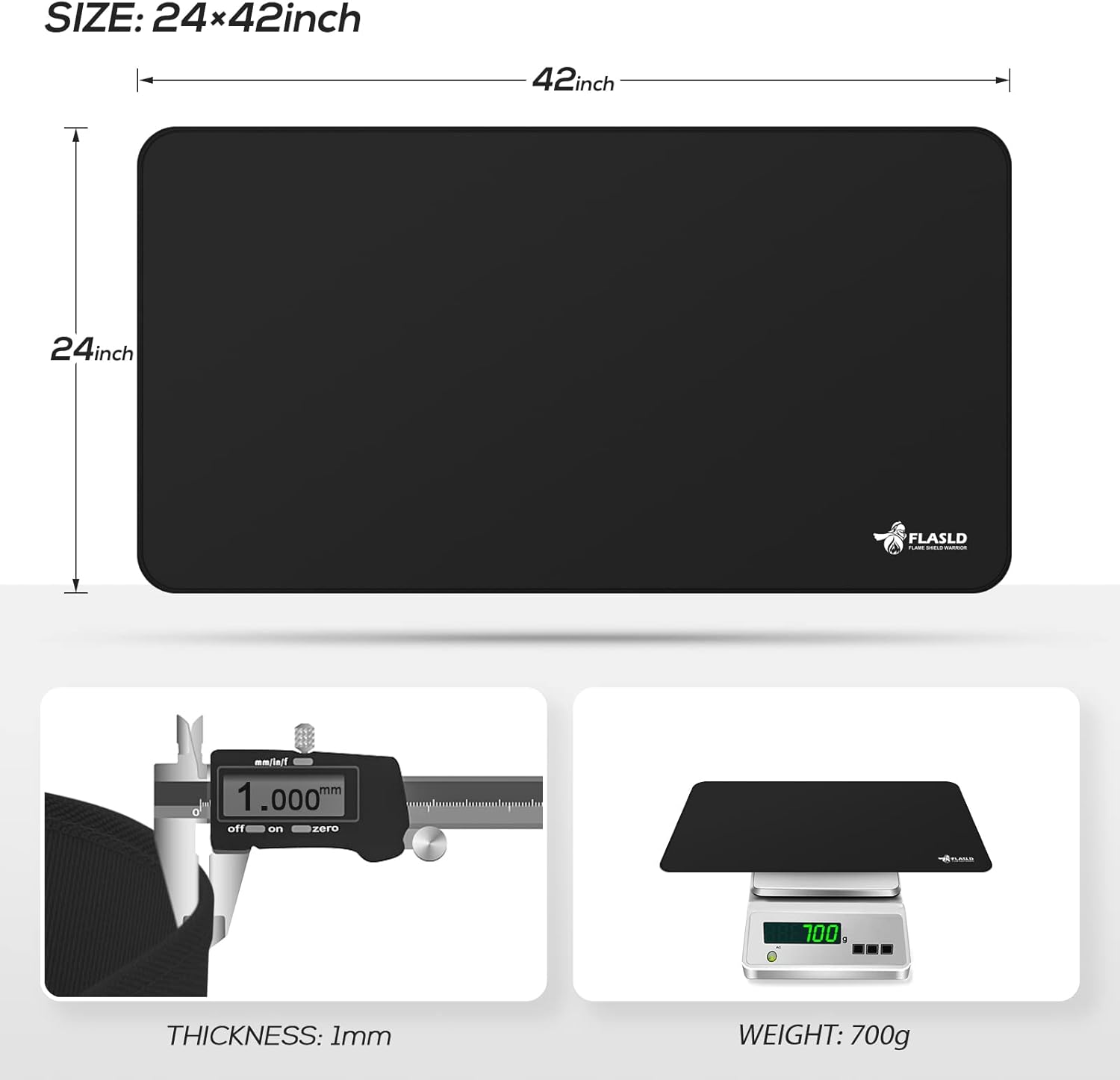 Thumbnail 2 de FLASLD Hearth Rug tappeto per caminetto 60x104 cm