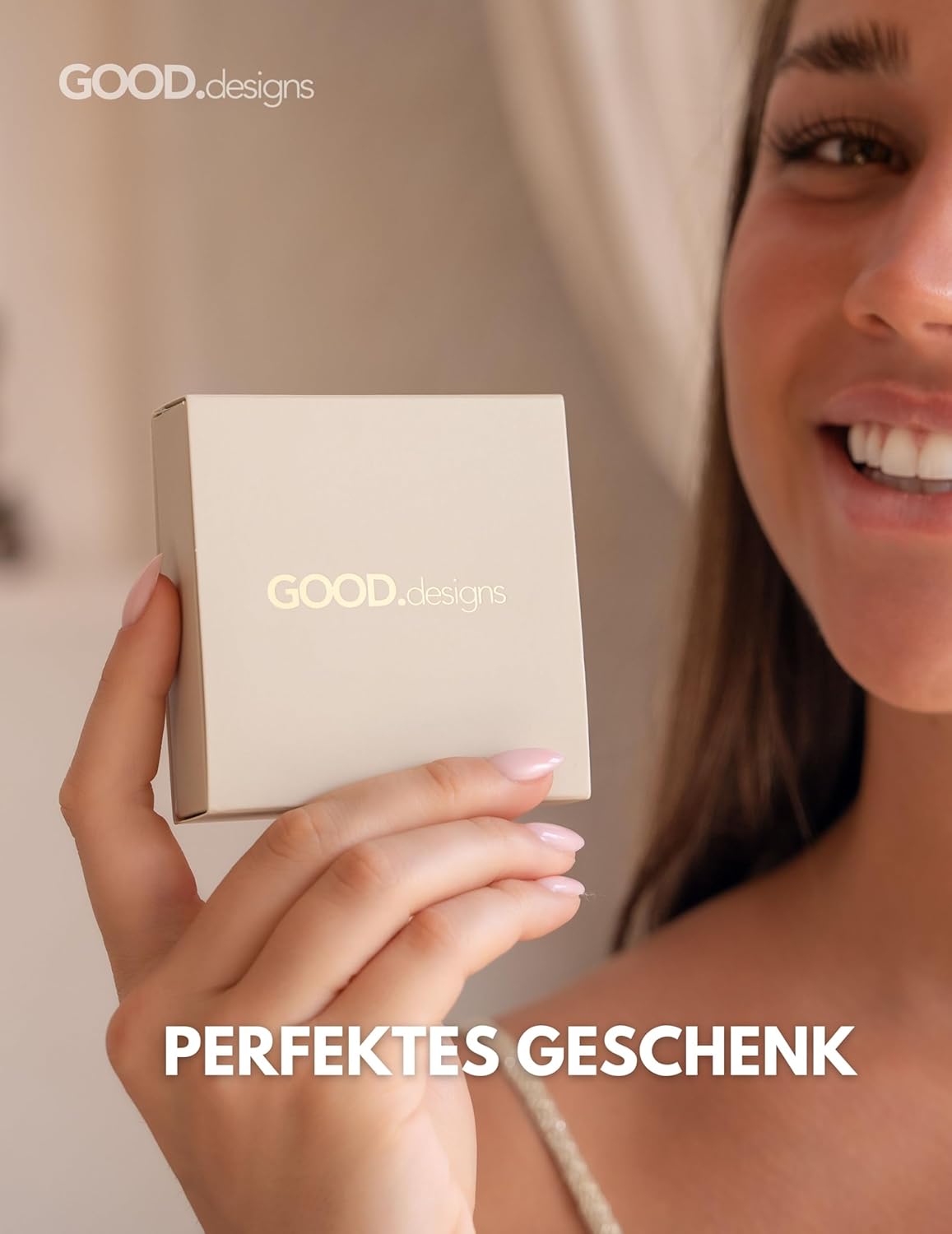 Thumbnail 5 de GD GOOD.designs Perlenkette Damen aus echten Natursteinen – 4 mm, verstellbar, 18K vergoldet