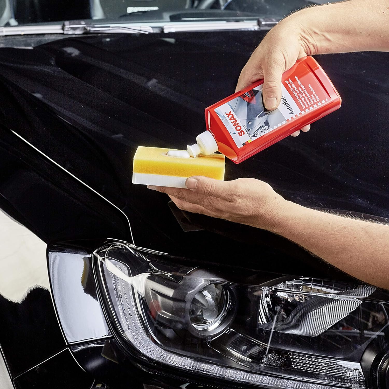 Detalle de SONAX Cire longue durée (500 ml) – cire de Carnauba pour protection durable des laques