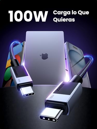 Thumbnail 9 de UGREEN Cable USB-C 100W con carga rápida PD 3.0 (5A/20V) y carcasa de aluminio trenzado