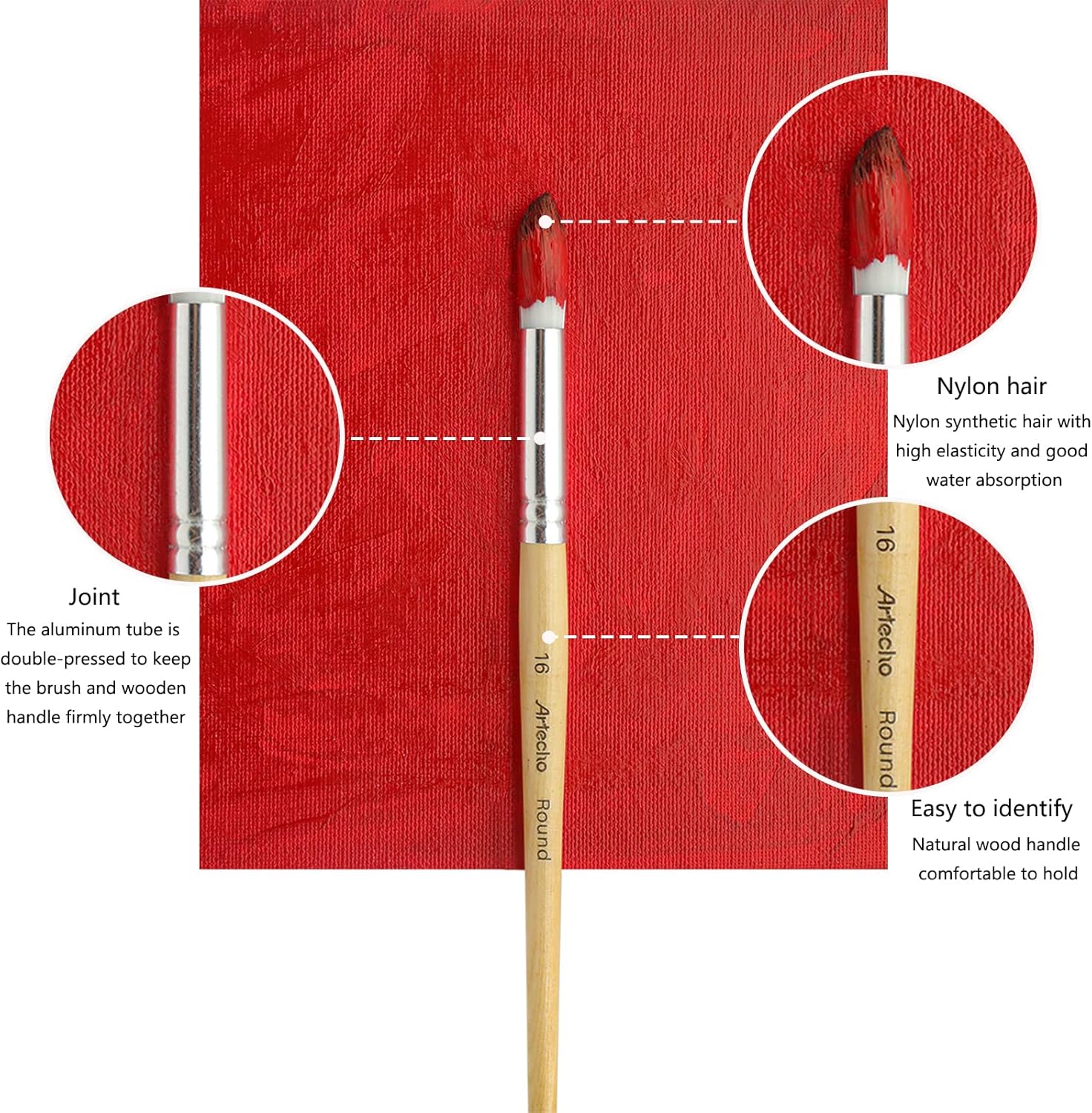 Thumbnail 2 de Artecho Pinselset 24 Pinsel für Malerei 🎨