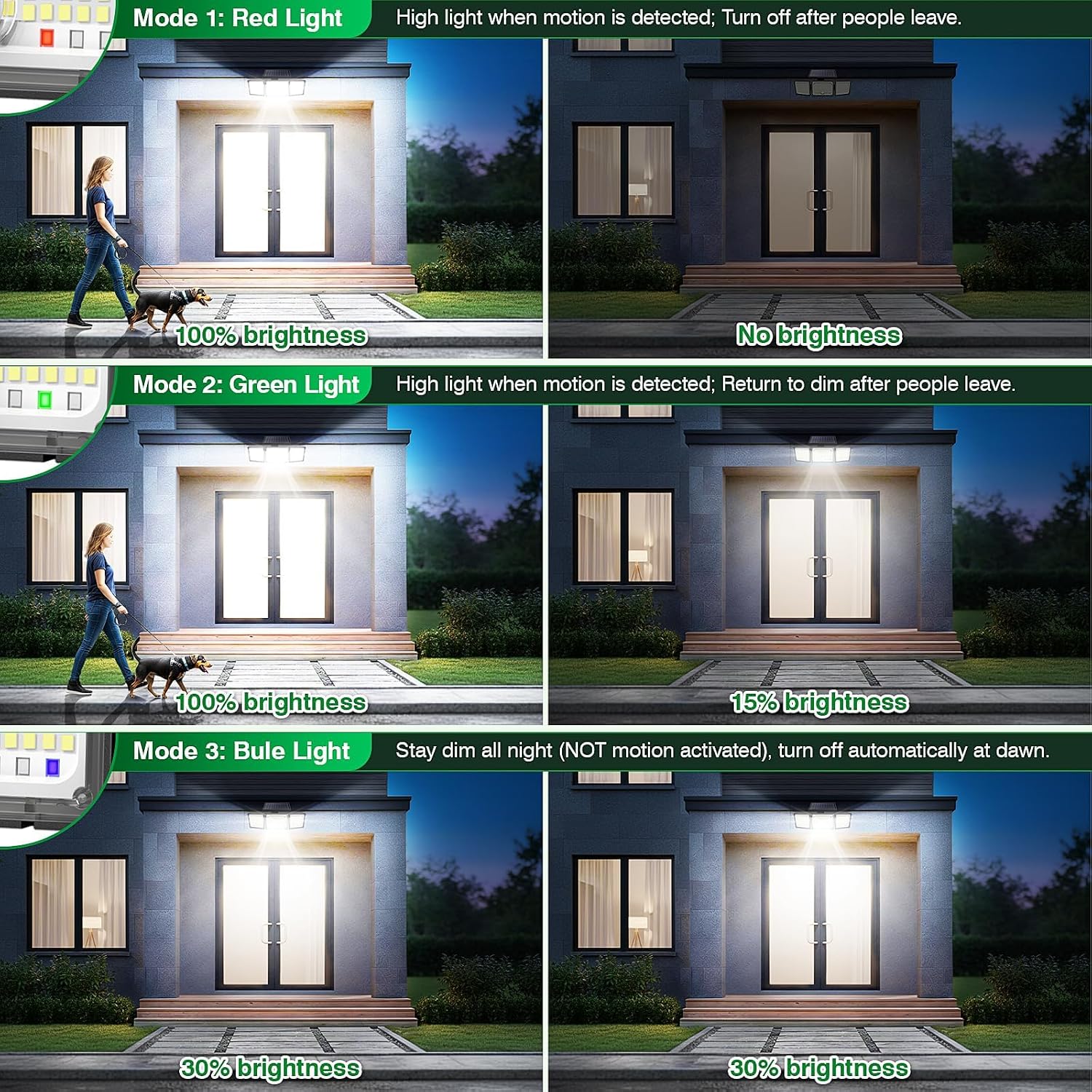 Thumbnail 6 de CLAONER Solar Lights Outdoor 216 LED security light