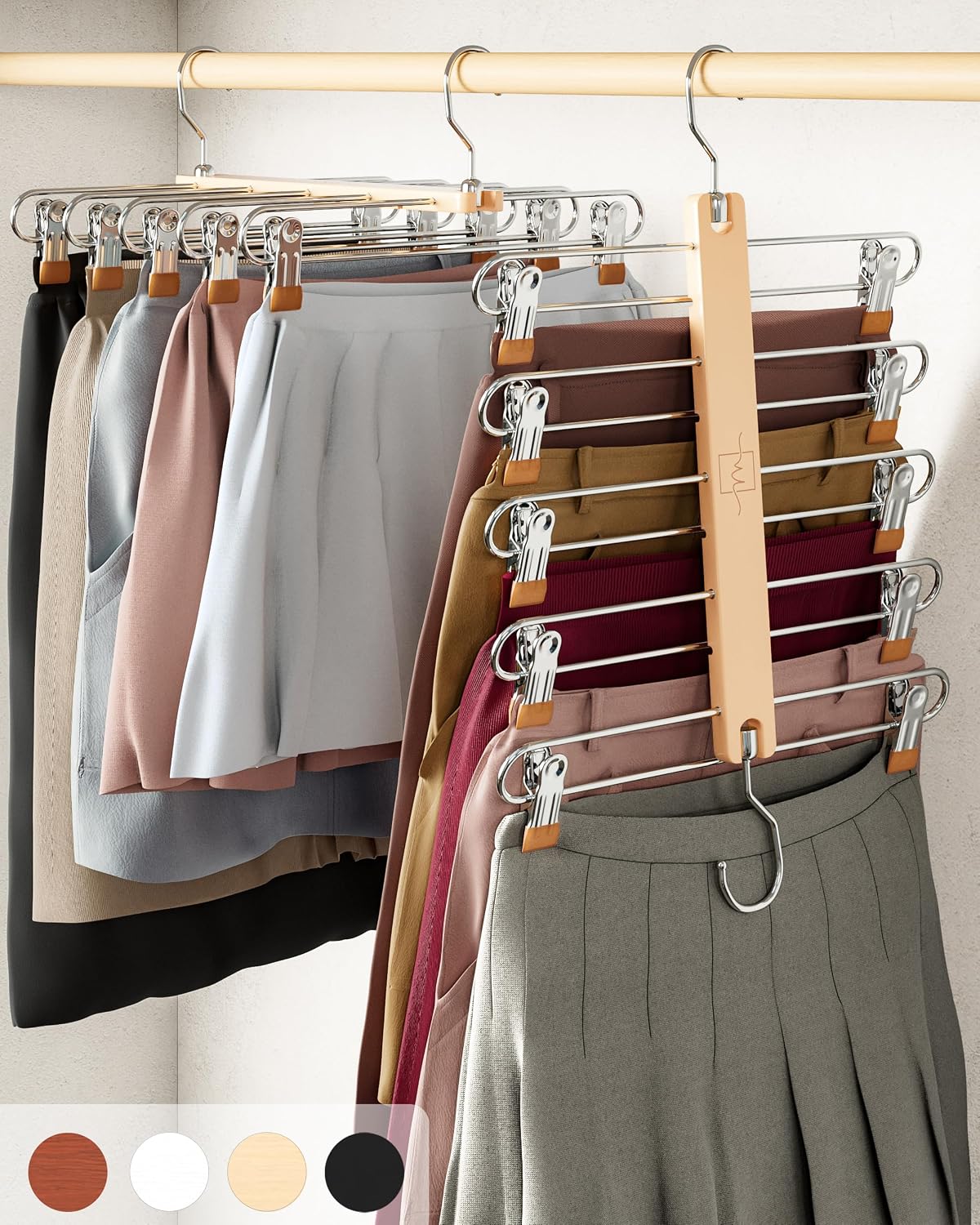 Detalle de MORALVE Skirt Hanger, European Beechwood