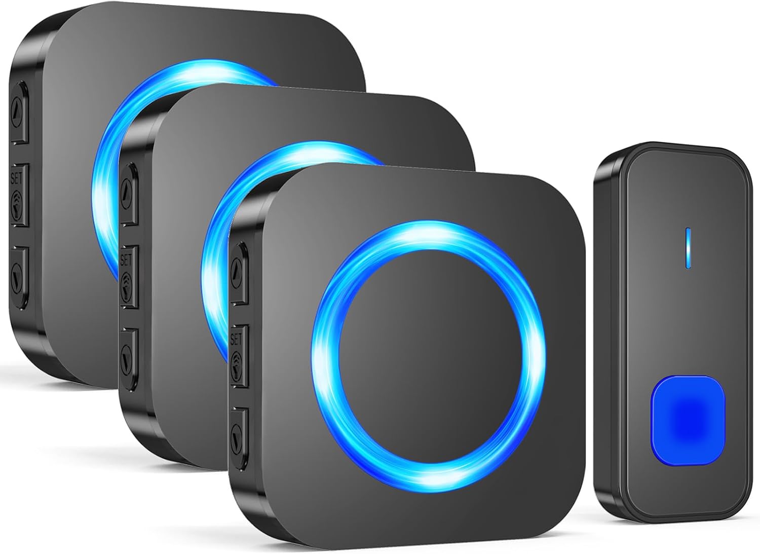 Detalle de SURFOU Wireless Doorbell – 1,300 ft Range, 55 Melodies, Waterproof Plug‑in Kit