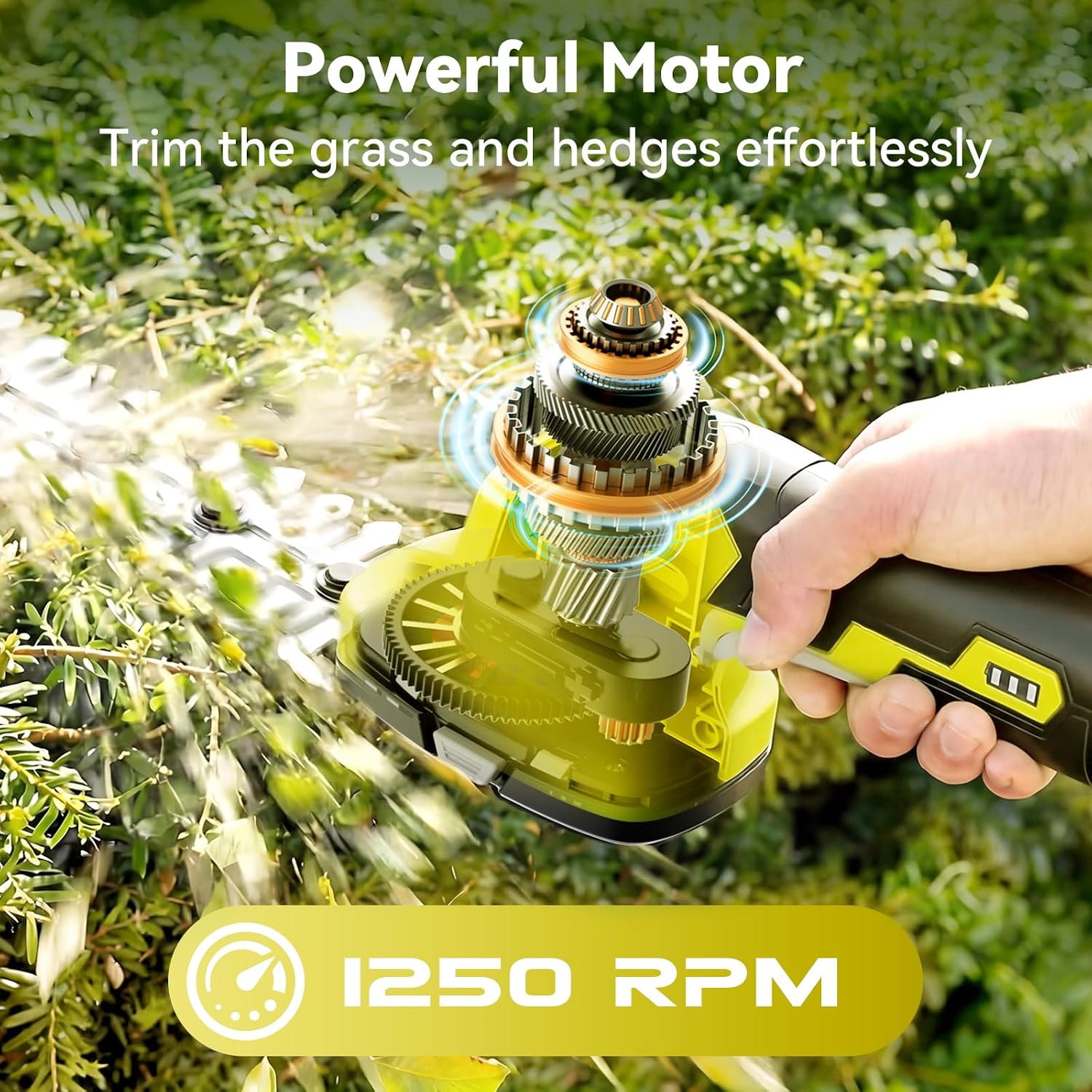 Detalle de KOMASTY 2-in-1 Hedge Trimmer: Practical All-in-One for Home Garden Care