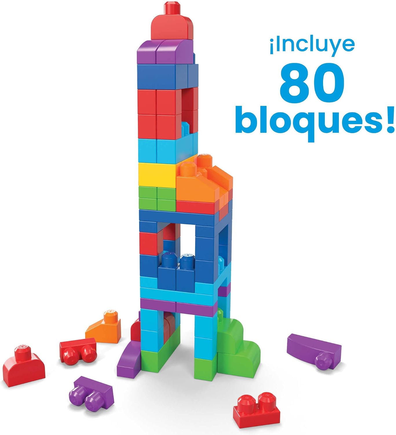 Thumbnail 2 de Mega Bloks DCH63: Bolsa clásica con 80 bloques 🎉
