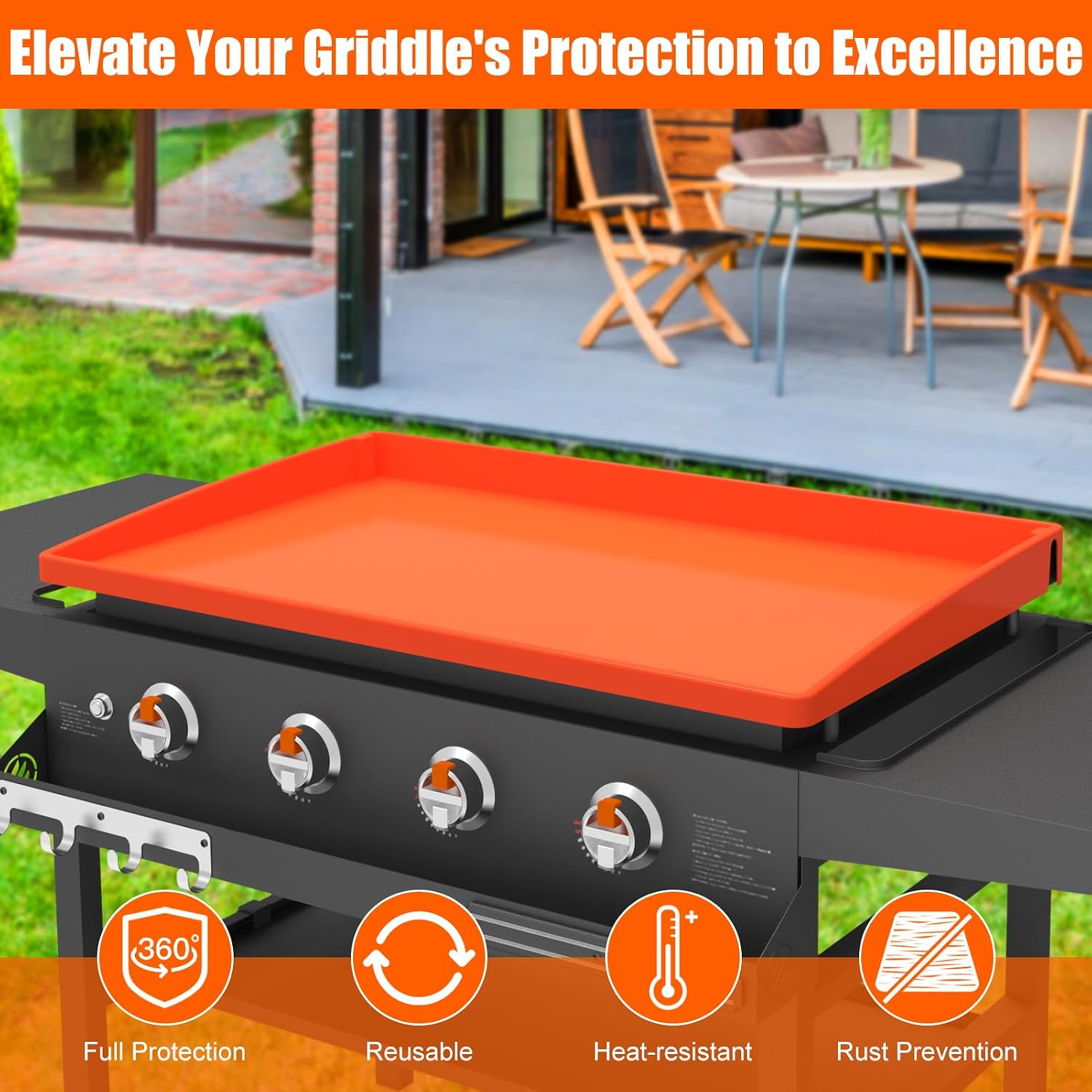 Detalle de Blackstone-Compatible Silicone Griddle Mat Cover 36-Inch