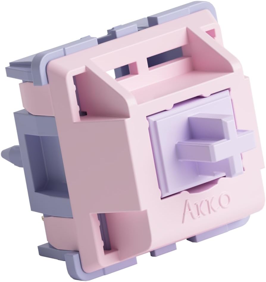 Detalle de Akko V3 Fairy Linear Silent Switches — 50g Quiet MX-Style 5-Pin (45 pcs) for DIY Kits