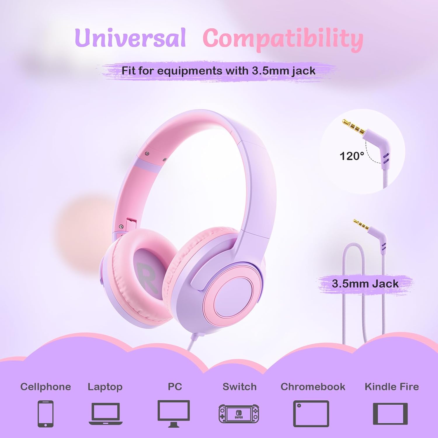 Thumbnail 5 de TONOSHARK Kids Wired Headphones (Over-Ear, Microphone) with 85/94 dB Volume Limit & 3.5mm Jack