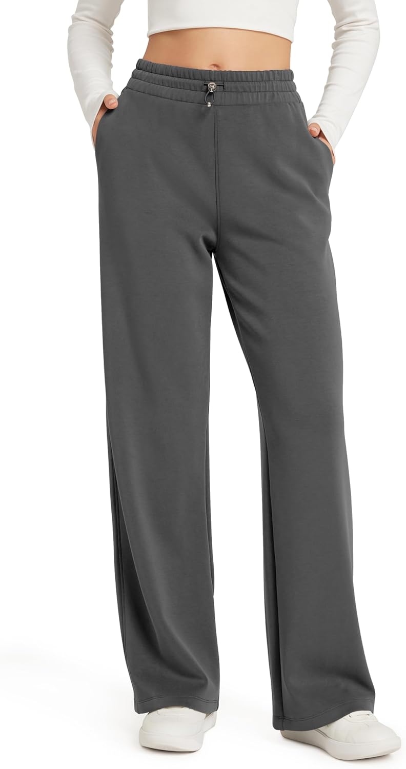 Detalle de ODODOS Modal wide leg pants 27 in inseam