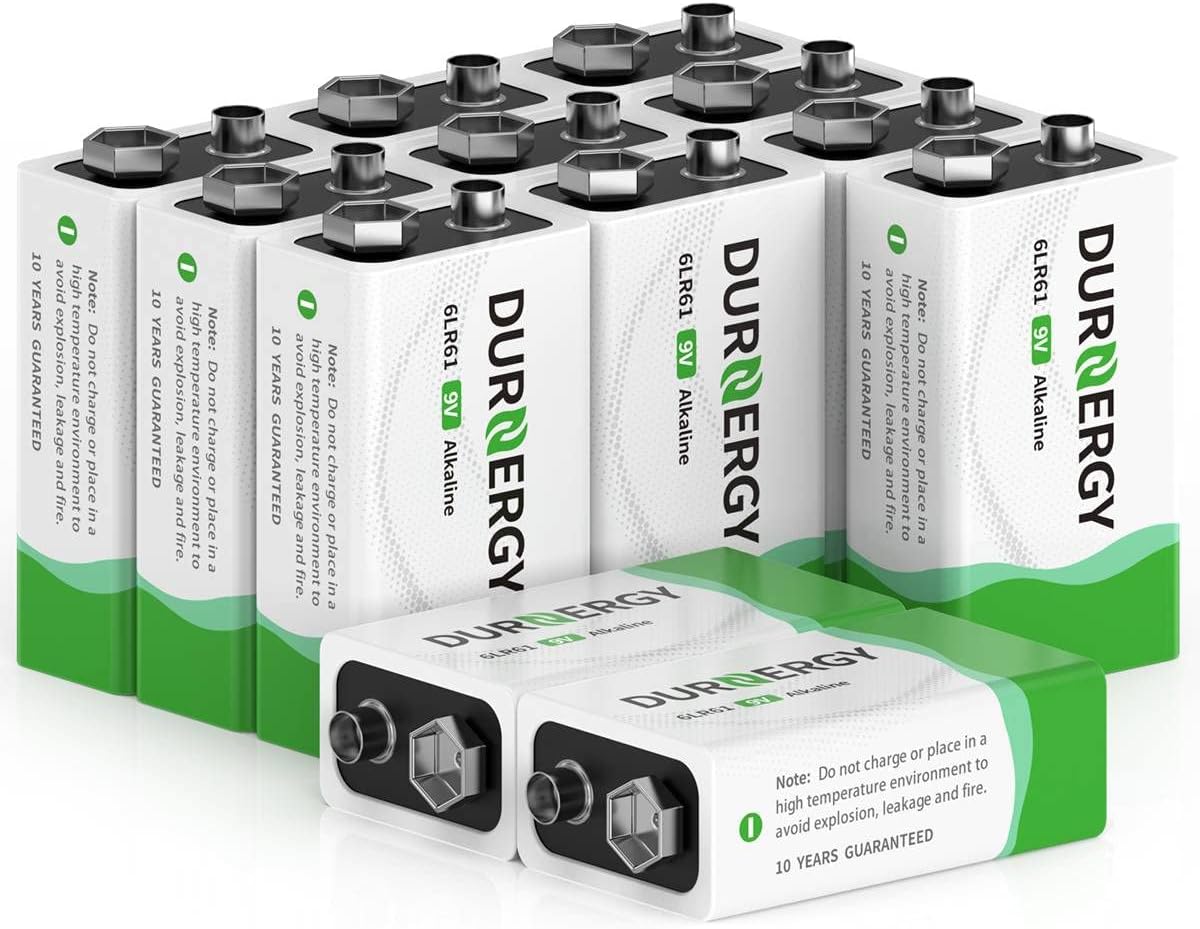 Detalle de DURNERGY 9V Batteries, 12-Pack