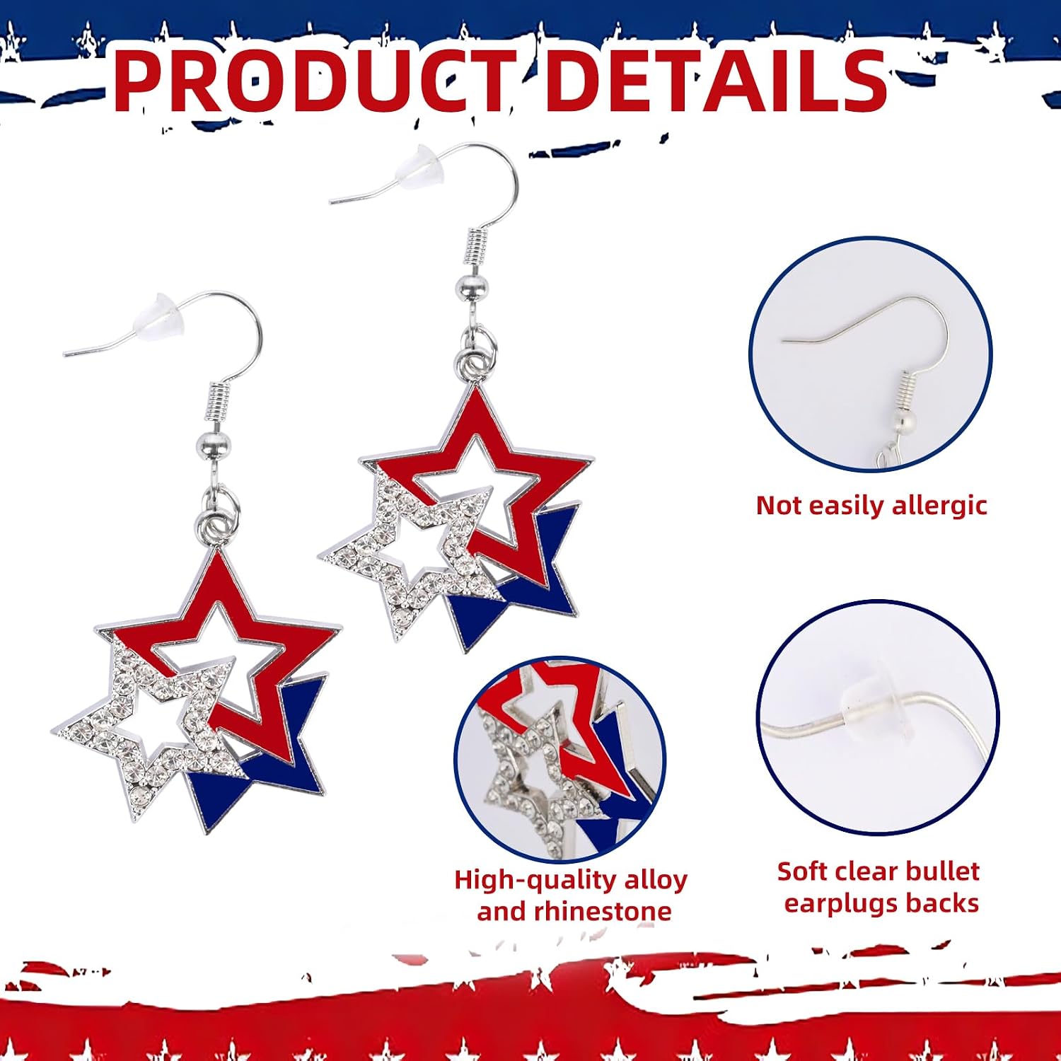 Detalle de ORORIN Holiday Earrings in Zinc Alloy