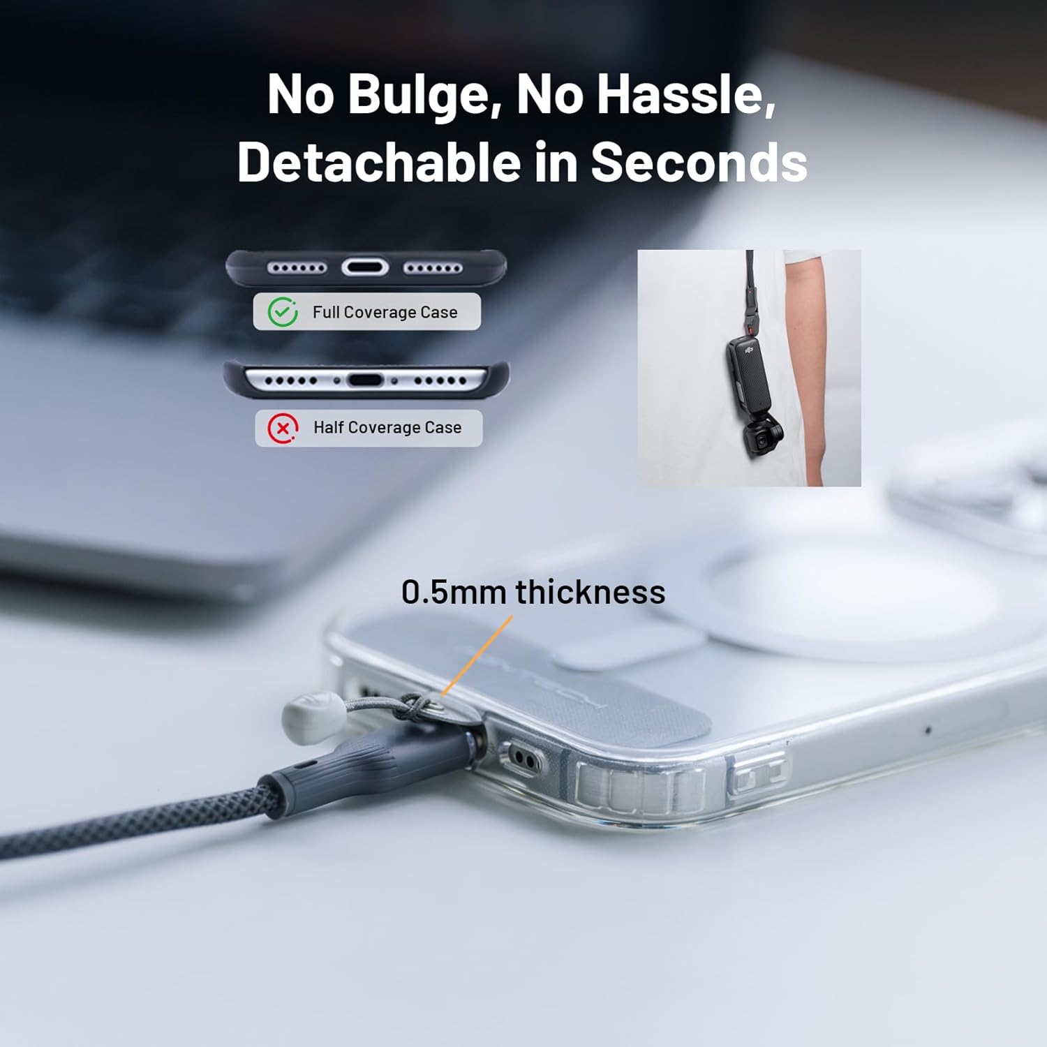 Thumbnail 4 de PGYTECH LinkGo sangle smartphone réglable avec déverrouillage rapide et chiffon de nettoyage